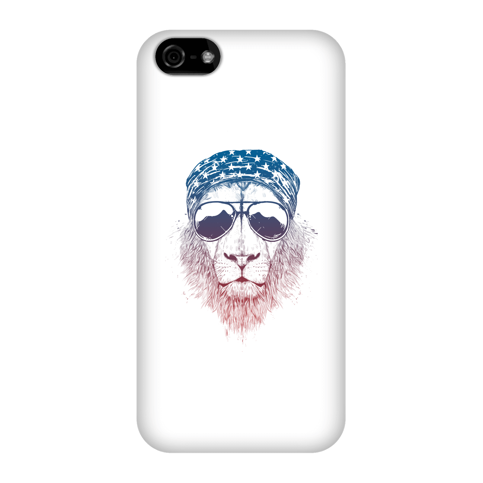 Balazs Solti Bandana Lion Phone Case for iPhone and Android - iPhone 5C - Snap Case - Gloss