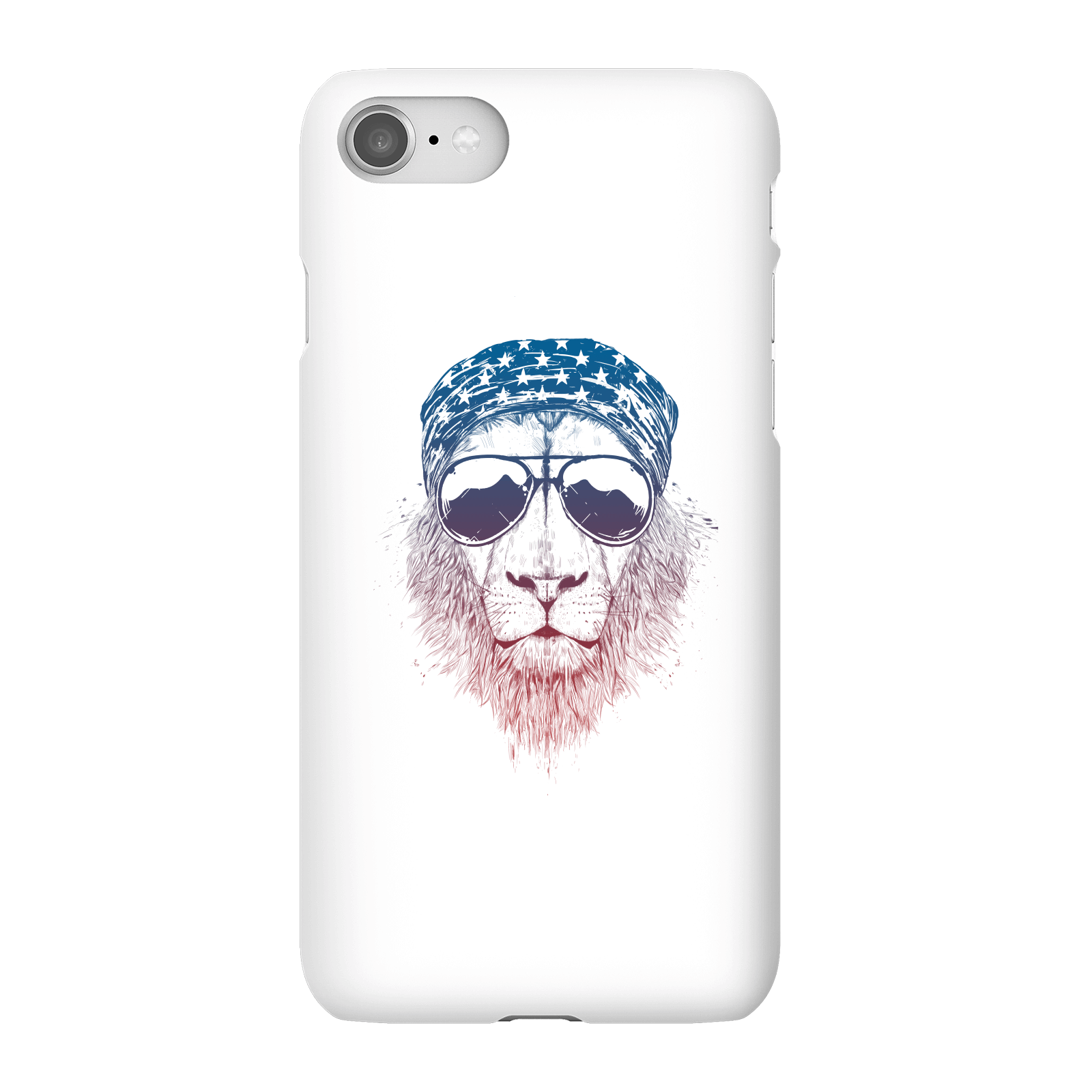 Balazs Solti Bandana Lion Phone Case for iPhone and Android - iPhone 8 - Snap Case - Gloss