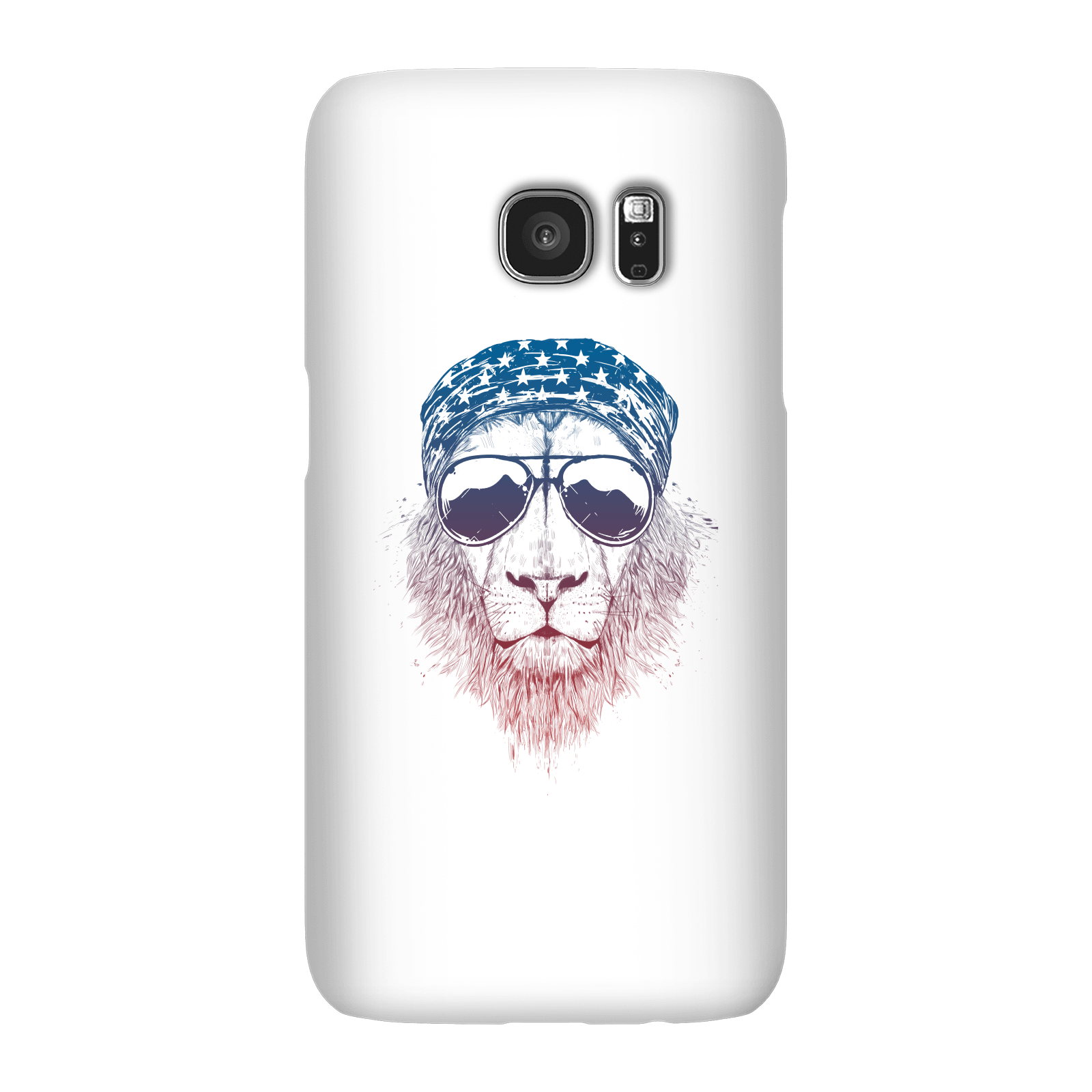 balazs solti bandana lion phone case for iphone and android - samsung s7 - snap case - gloss