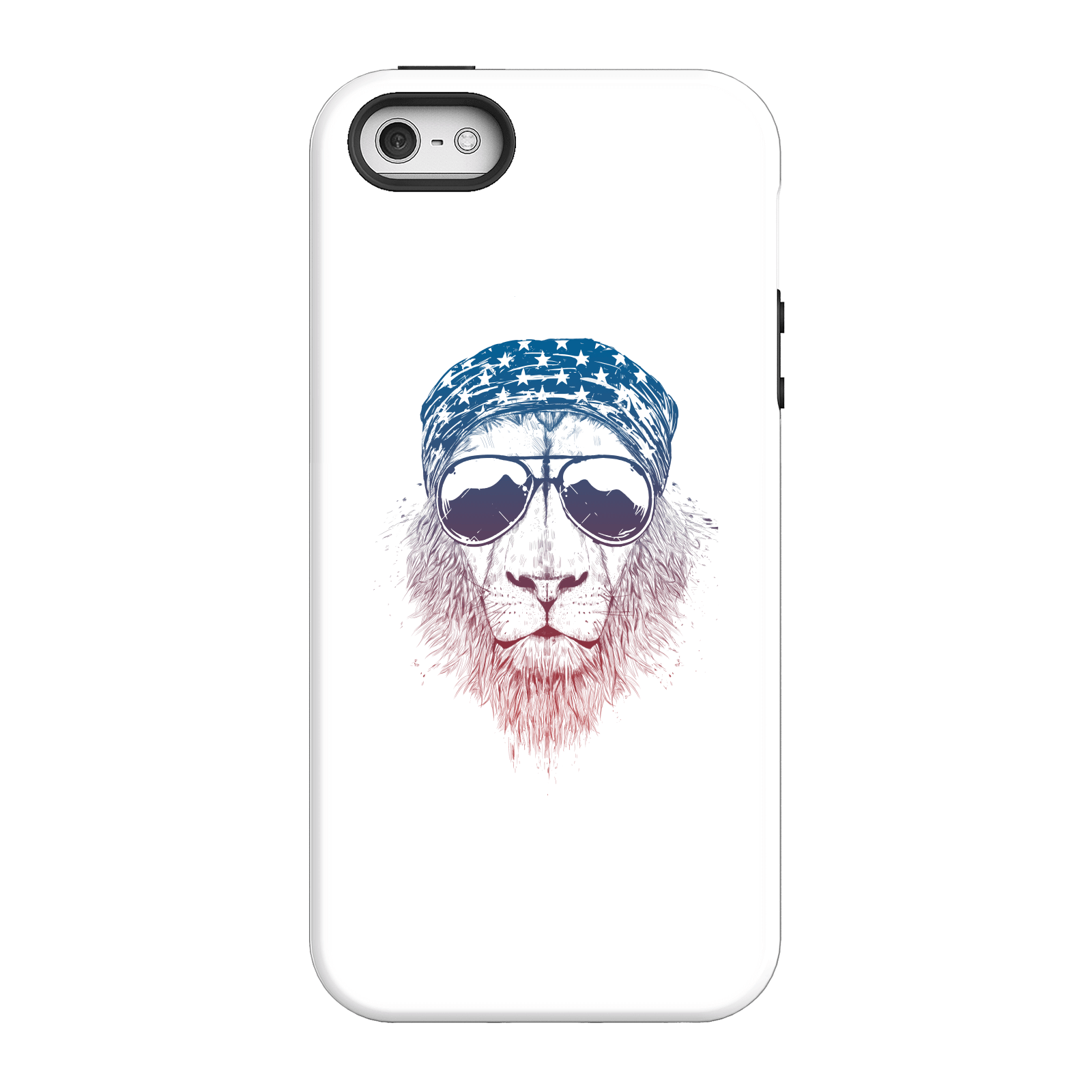 Balazs Solti Bandana Lion Phone Case for iPhone and Android - iPhone 5/5s - Tough Case - Gloss