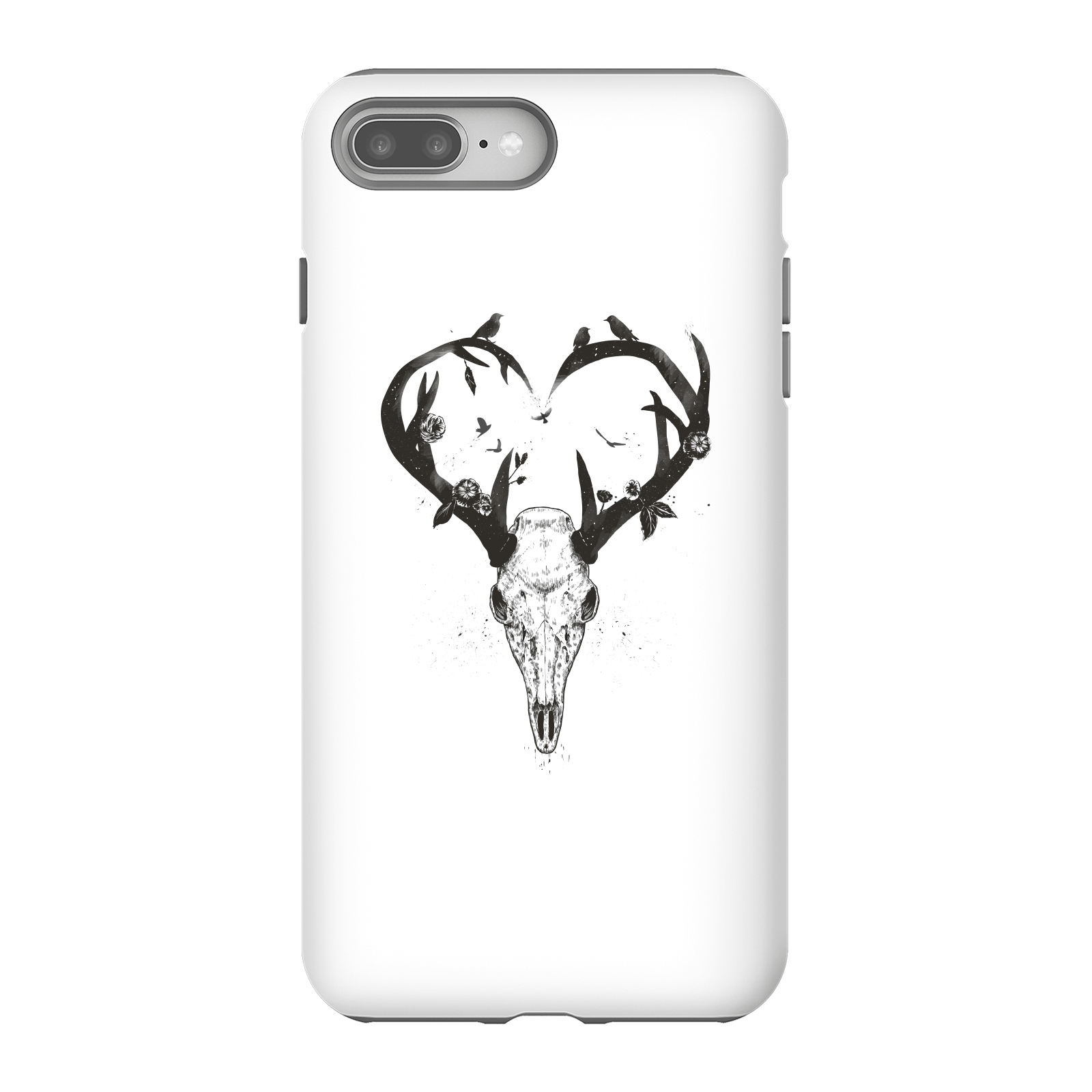 Balazs Solti Antlers Phone Case for iPhone and Android - iPhone 8 Plus - Tough Case - Gloss