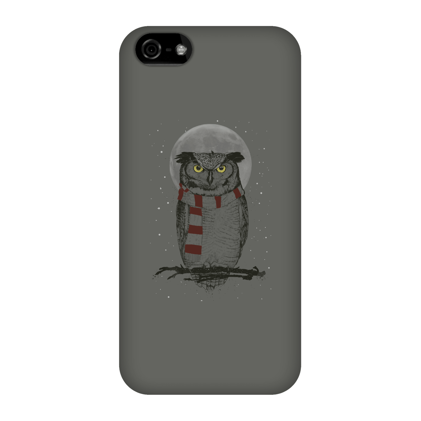 Balazs Solti Owl And Moon Phone Case for iPhone and Android - iPhone 5C - Snap Case - Matte