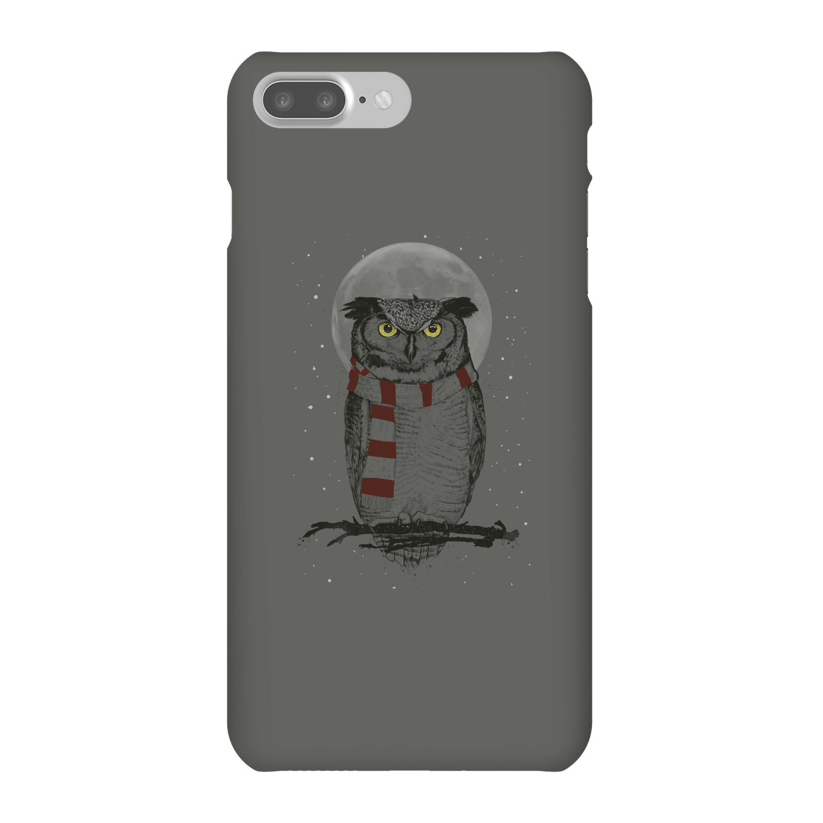 Balazs Solti Owl And Moon Phone Case for iPhone and Android - iPhone 7 Plus - Snap Case - Matte