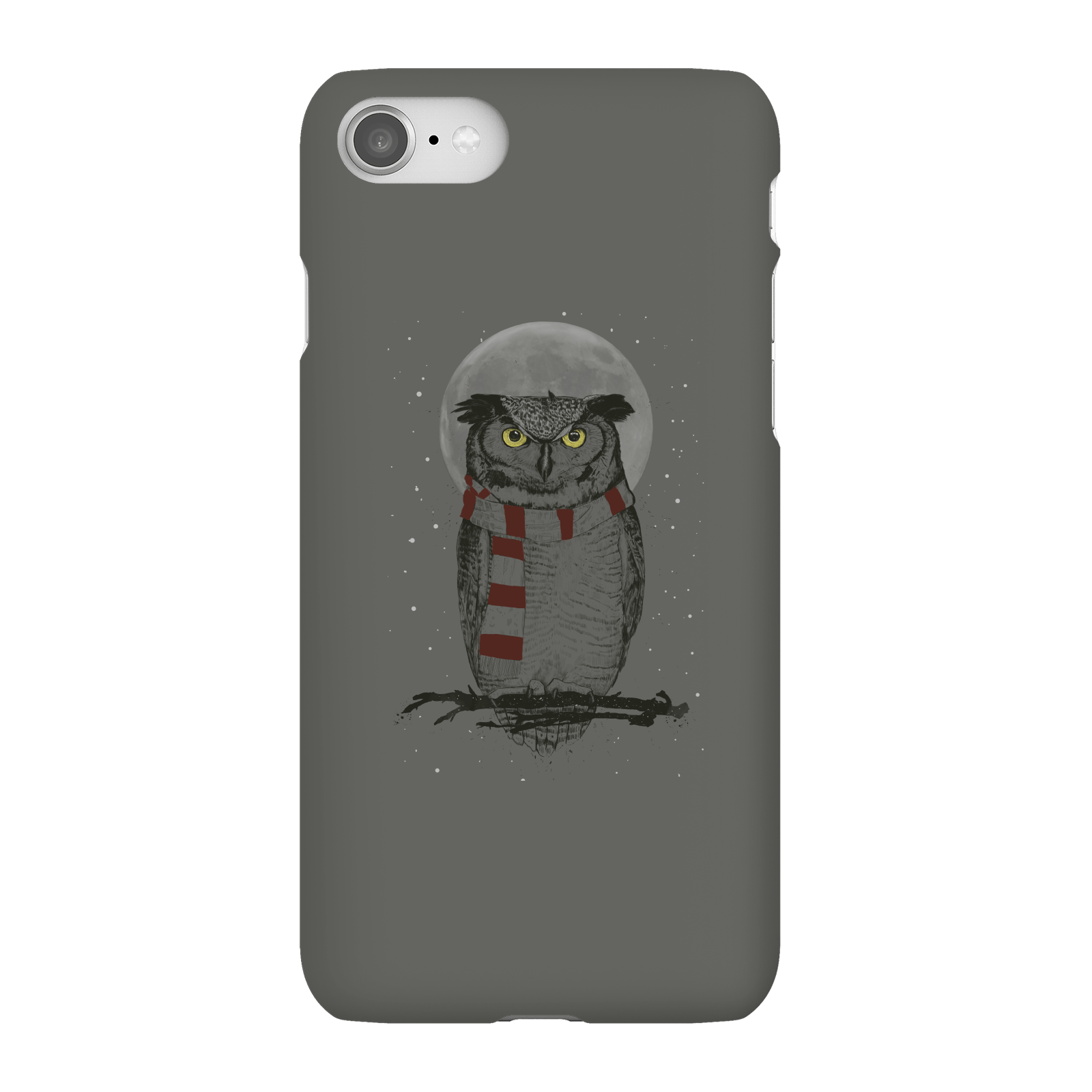 Balazs Solti Owl And Moon Phone Case for iPhone and Android - iPhone 8 - Snap Case - Matte