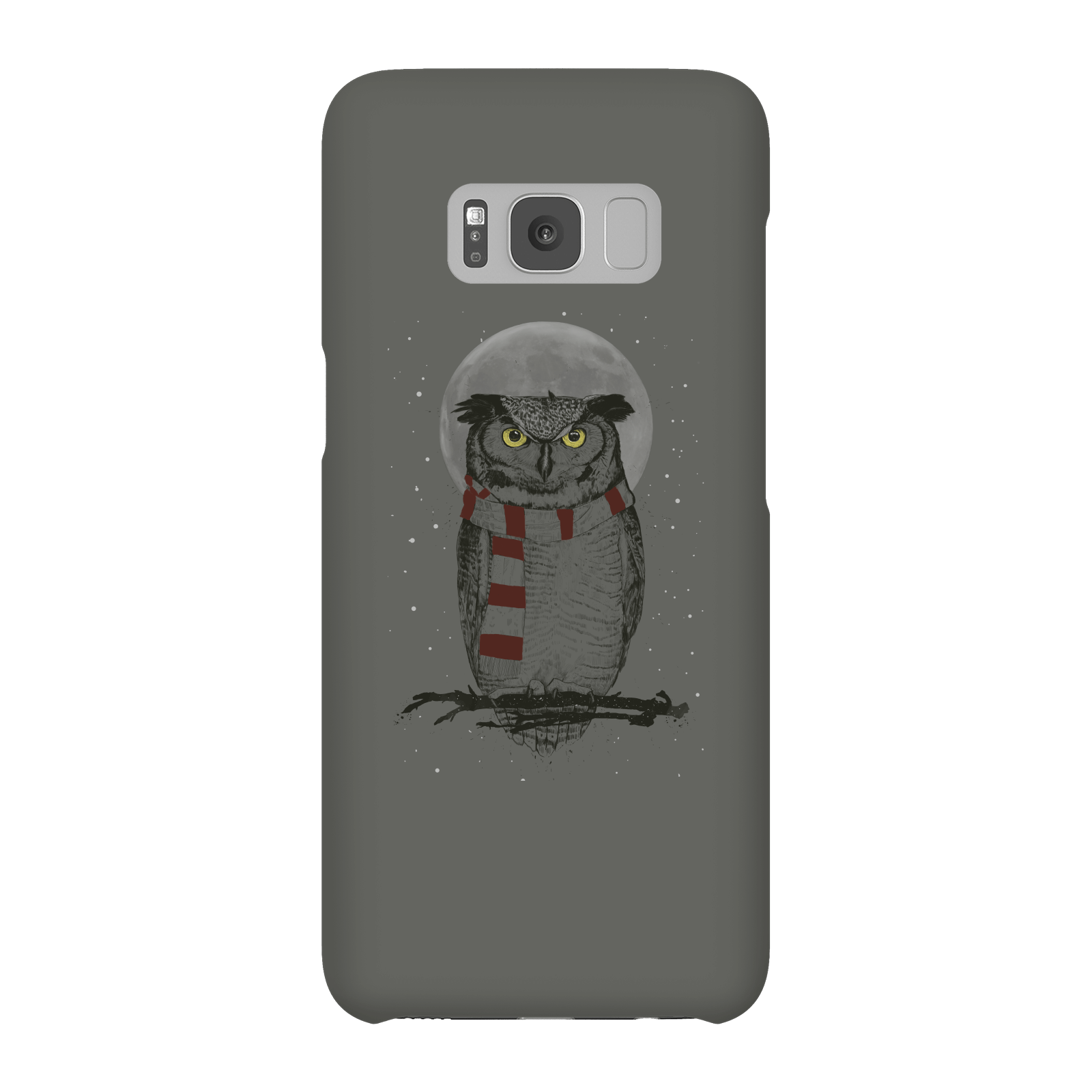 Balazs Solti Owl And Moon Phone Case for iPhone and Android - Samsung S8 - Snap Case - Matte