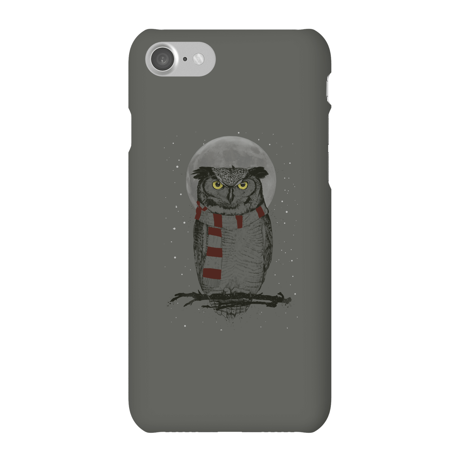 Balazs Solti Owl And Moon Phone Case for iPhone and Android - iPhone 7 - Snap Case - Gloss