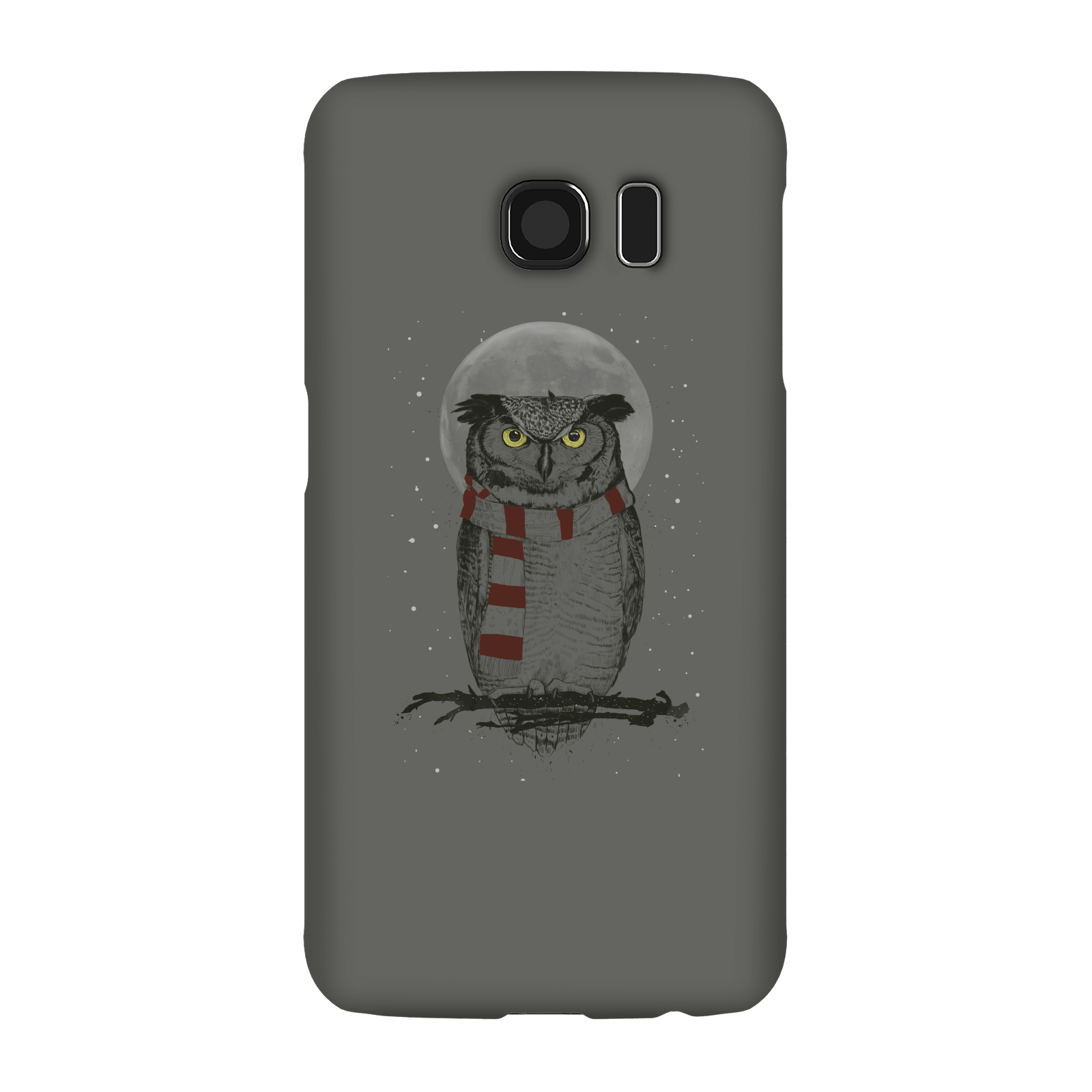 Balazs Solti Owl And Moon Phone Case for iPhone and Android - Samsung S6 - Snap Case - Gloss