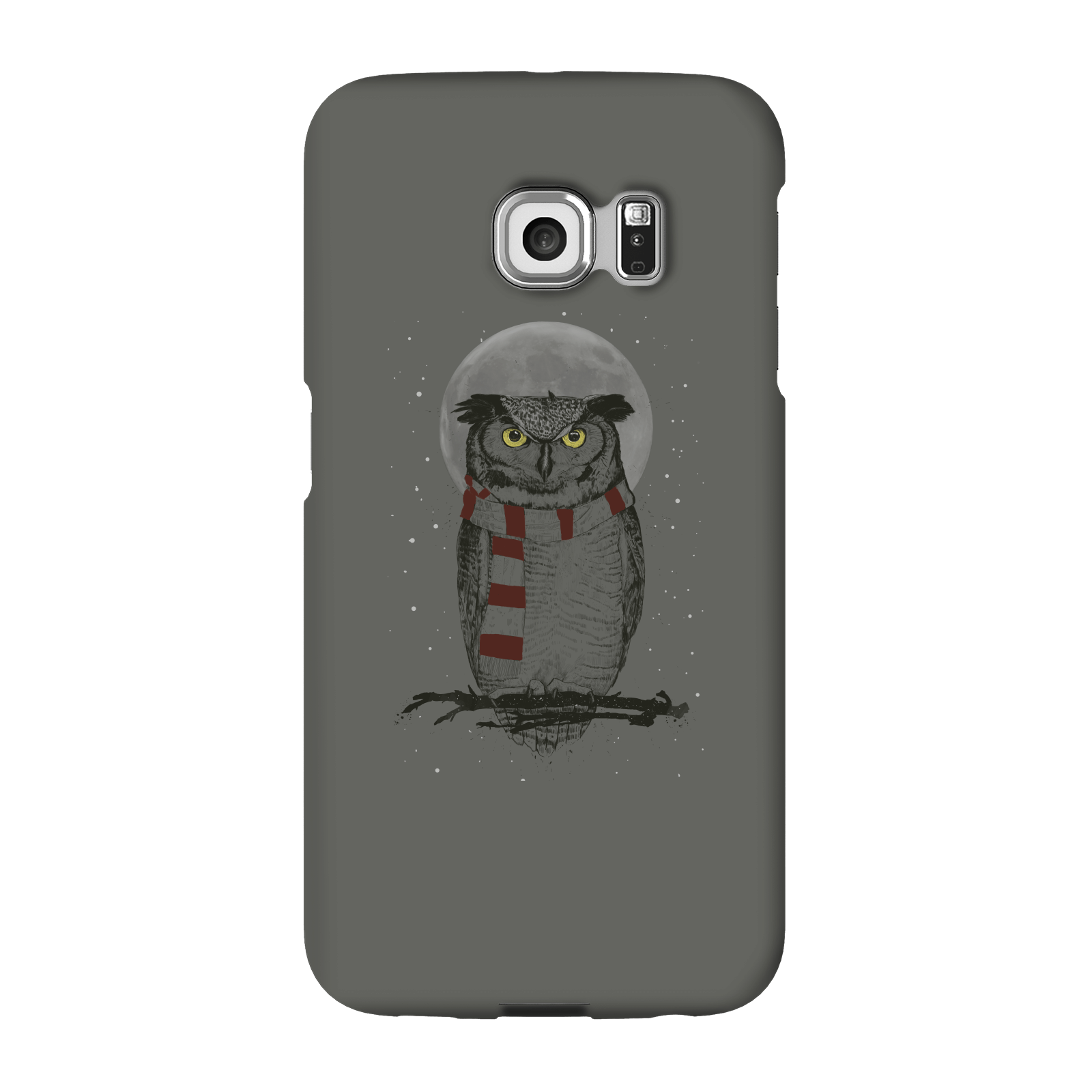Balazs Solti Owl And Moon Phone Case for iPhone and Android - Samsung S6 Edge - Snap Case - Gloss