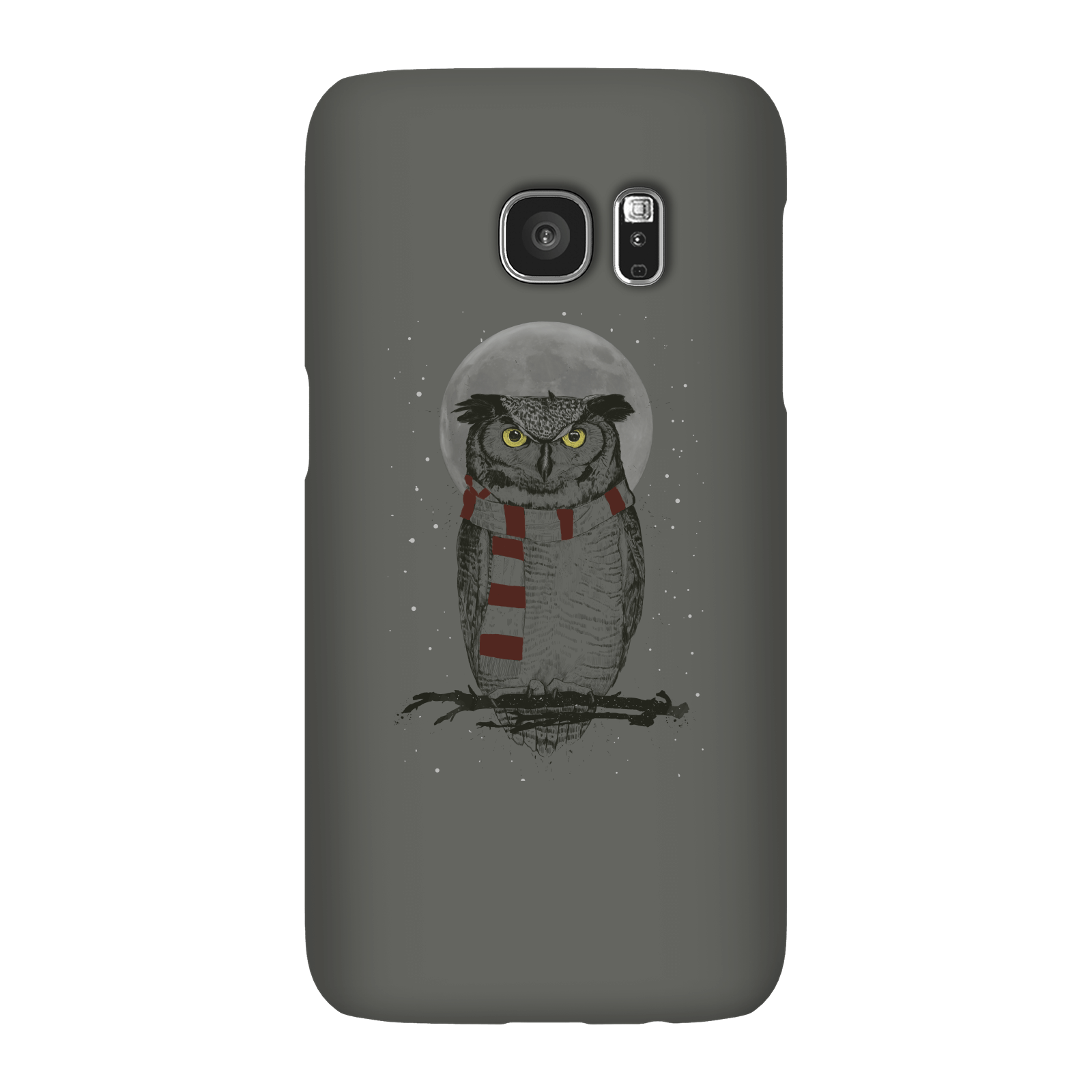 Balazs Solti Owl And Moon Phone Case for iPhone and Android - Samsung S7 - Snap Case - Gloss