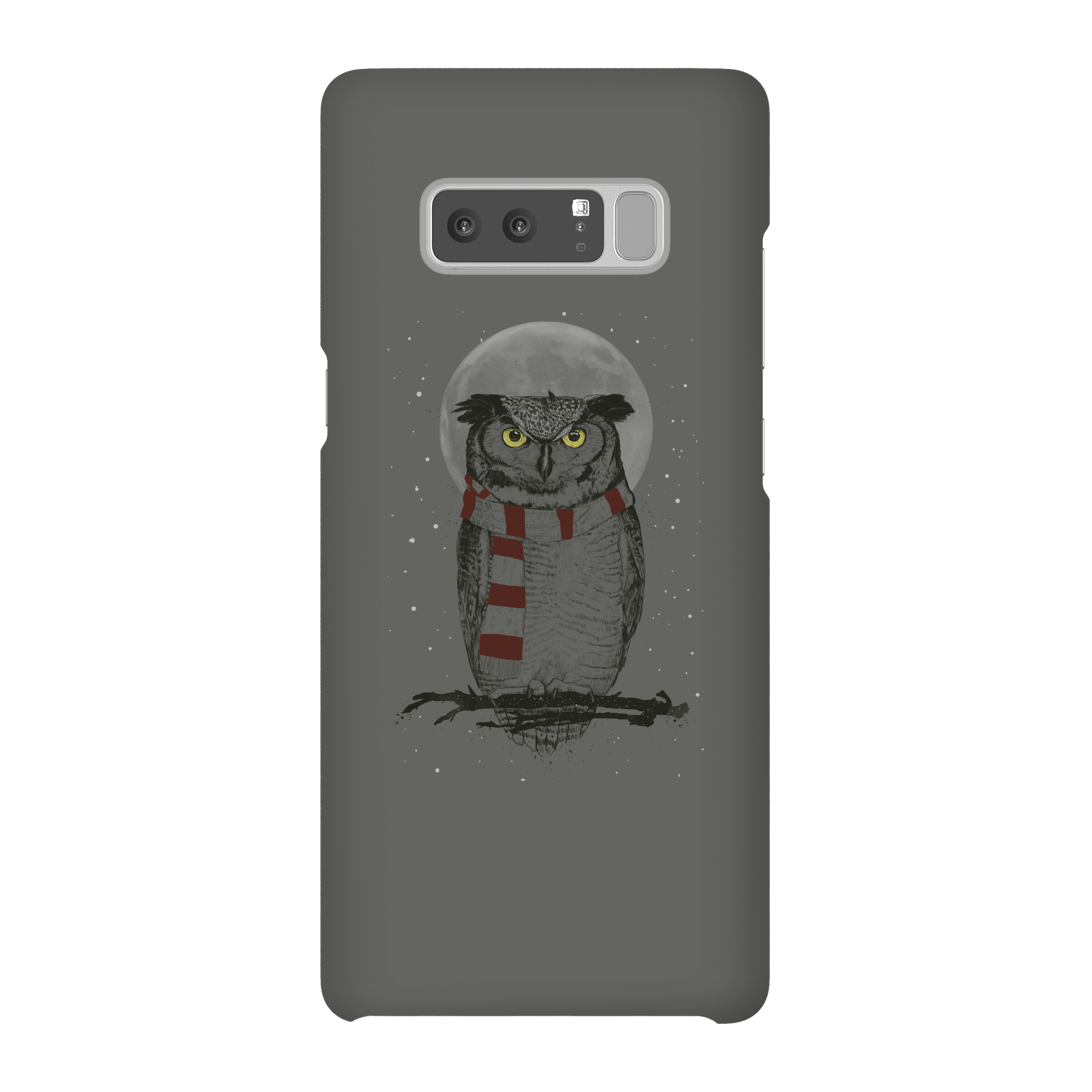 Balazs Solti Owl And Moon Phone Case for iPhone and Android - Samsung Note 8 - Snap Case - Gloss