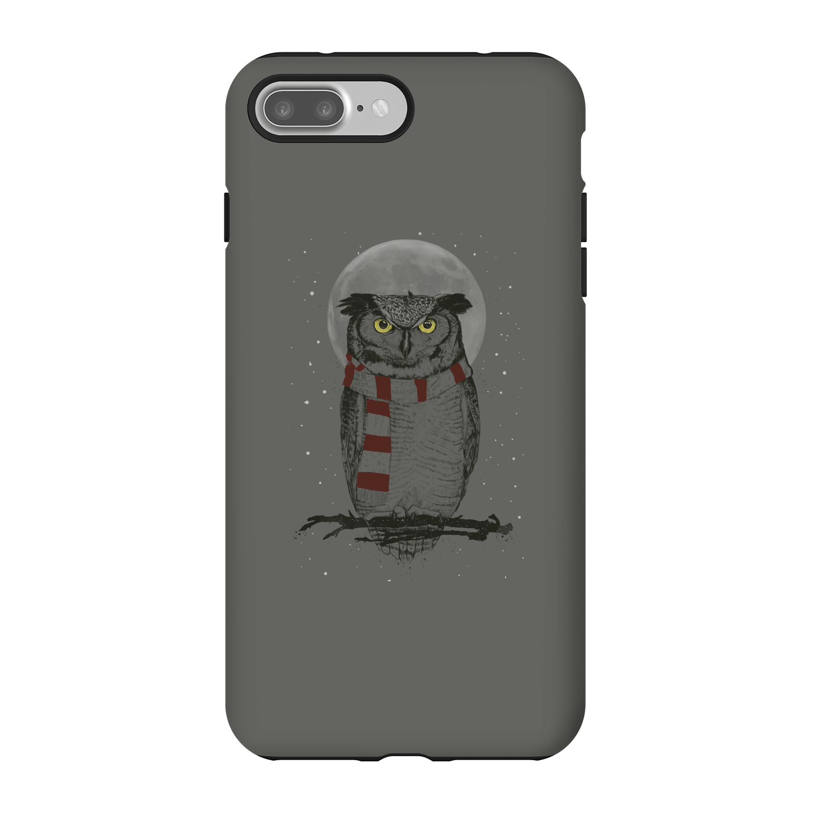 Balazs Solti Owl And Moon Phone Case for iPhone and Android - iPhone 7 Plus - Tough Case - Gloss