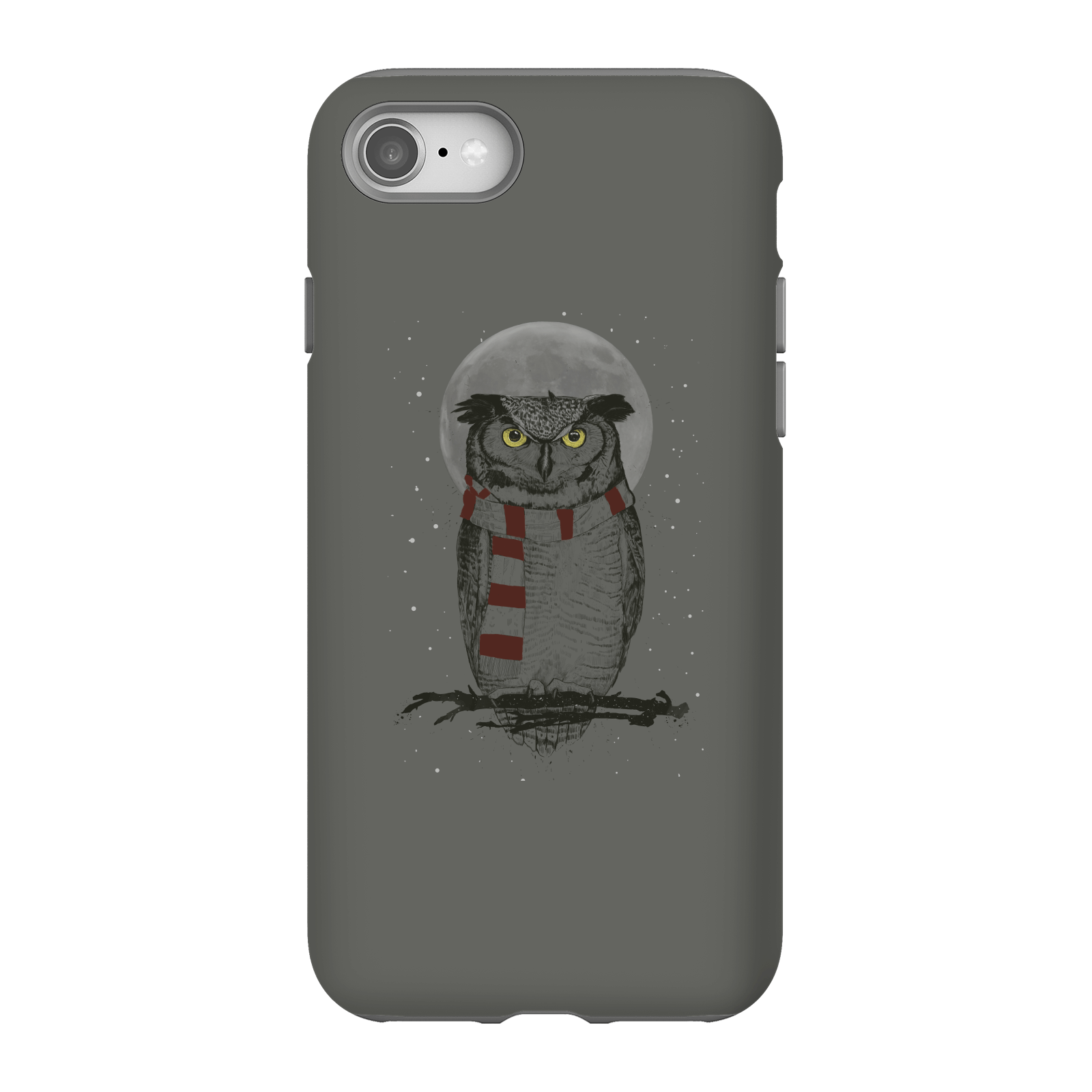 Balazs Solti Owl And Moon Phone Case for iPhone and Android - iPhone 8 - Tough Case - Gloss