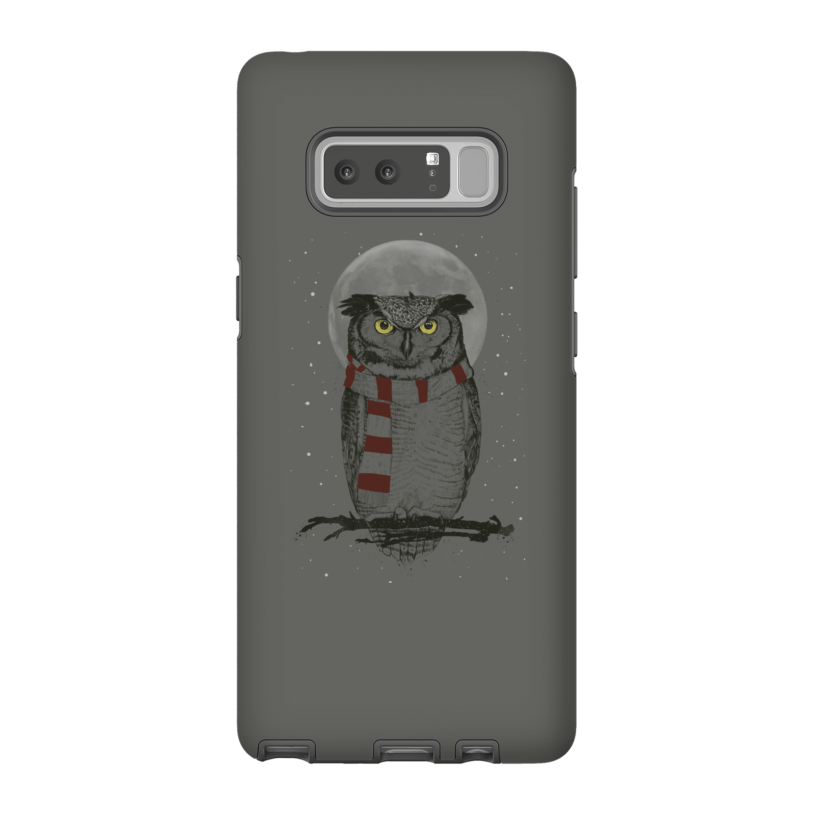 Balazs Solti Owl And Moon Phone Case for iPhone and Android - Samsung Note 8 - Tough Case - Gloss