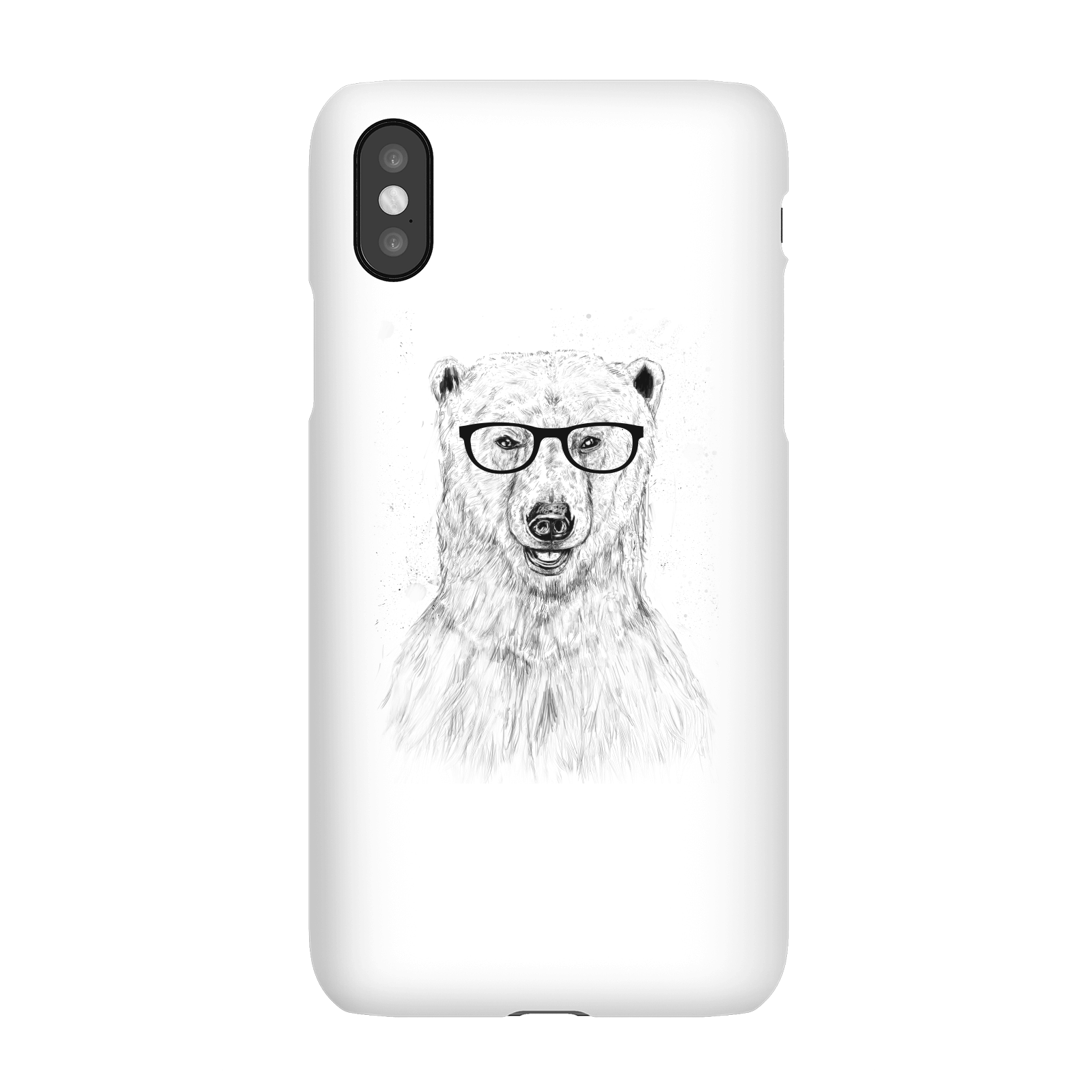 Balazs Solti Polar Bear And Glasses Phone Case for iPhone and Android - iPhone X - Snap Case - Matte