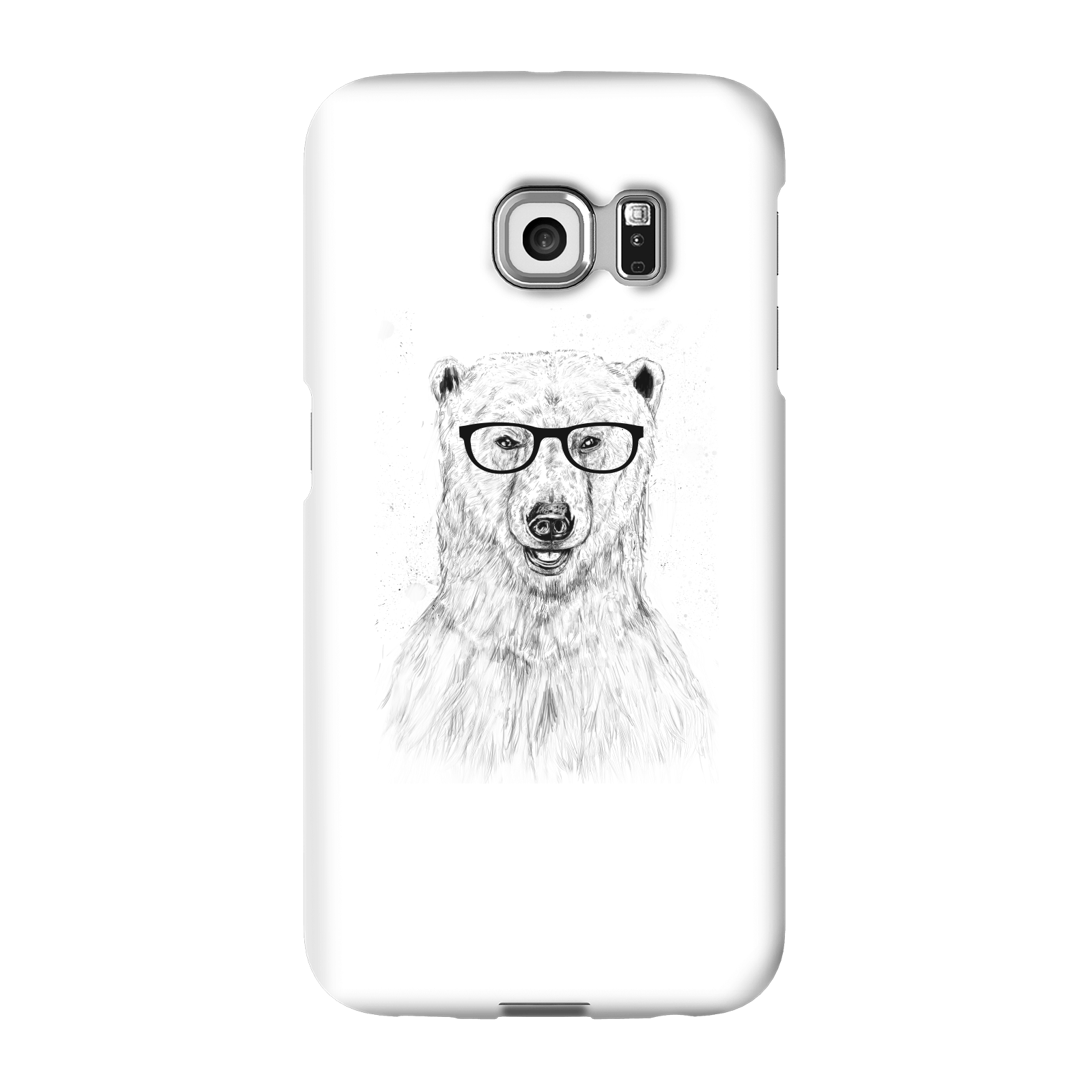 Balazs Solti Polar Bear And Glasses Phone Case for iPhone and Android - Samsung S6 Edge - Snap Case - Matte