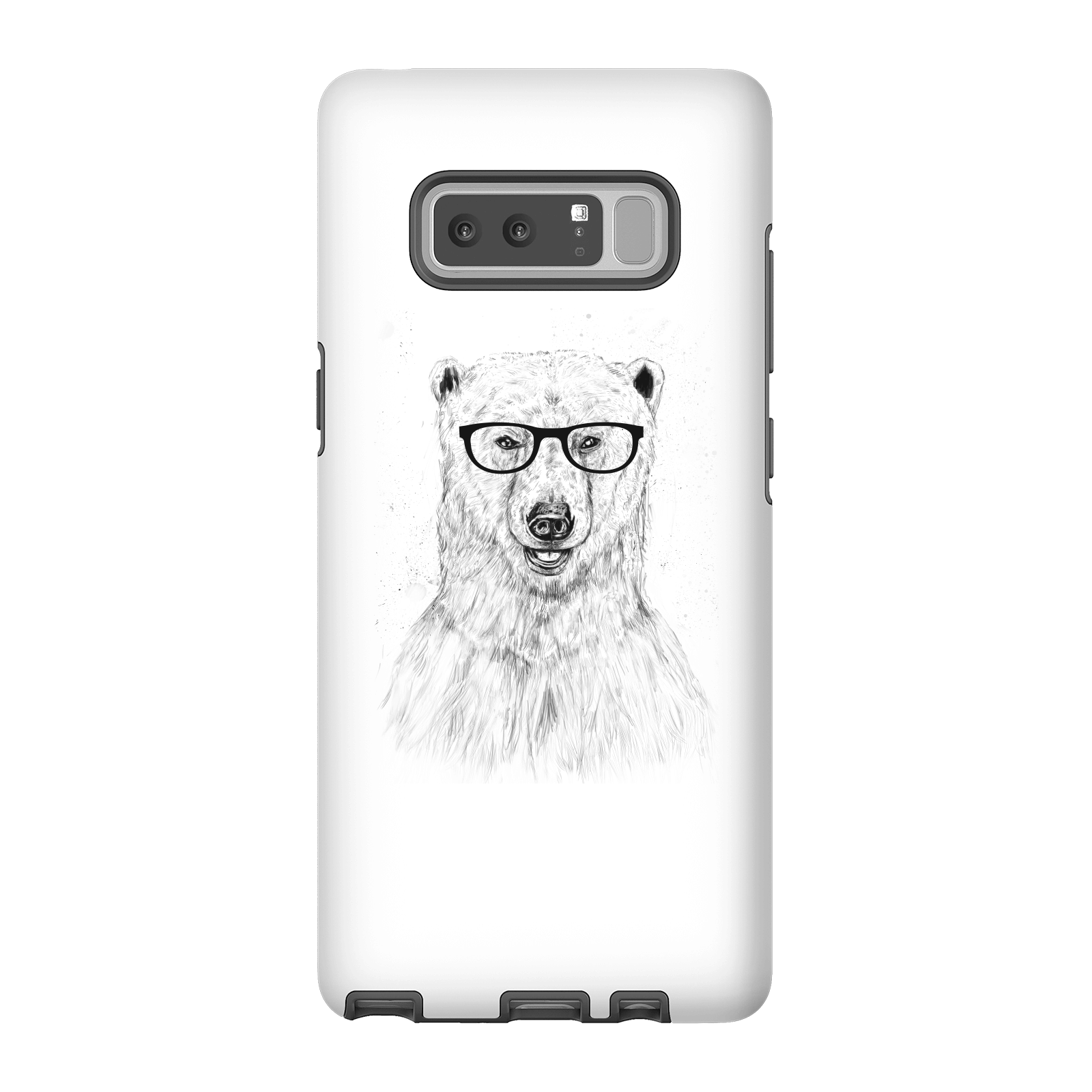 Balazs Solti Polar Bear And Glasses Phone Case for iPhone and Android - Samsung Note 8 - Tough Case - Matte