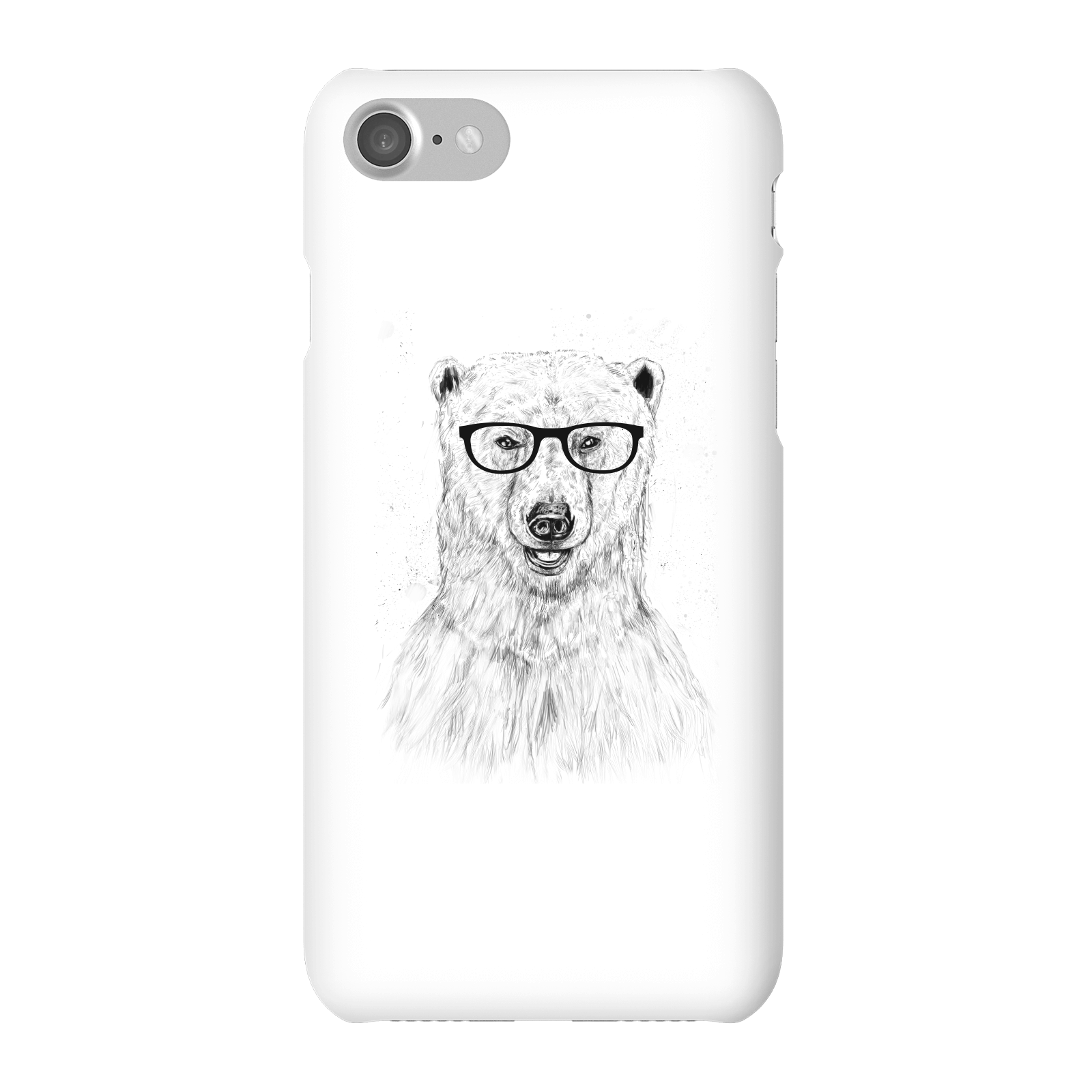 Balazs Solti Polar Bear And Glasses Phone Case for iPhone and Android - iPhone 7 - Snap Case - Gloss