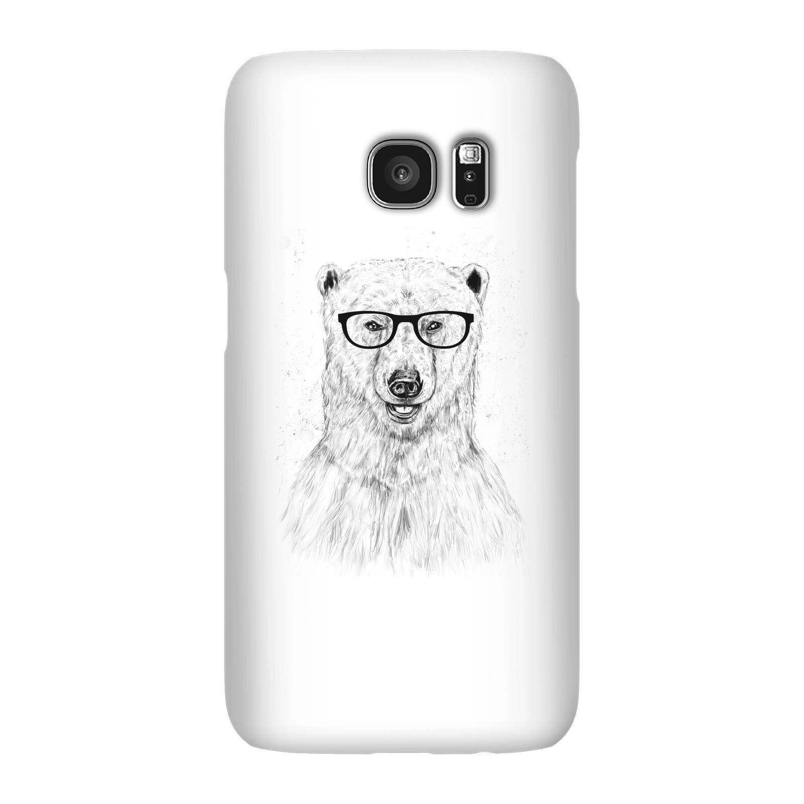 Balazs Solti Polar Bear And Glasses Phone Case for iPhone and Android - Samsung S7 - Snap Case - Gloss