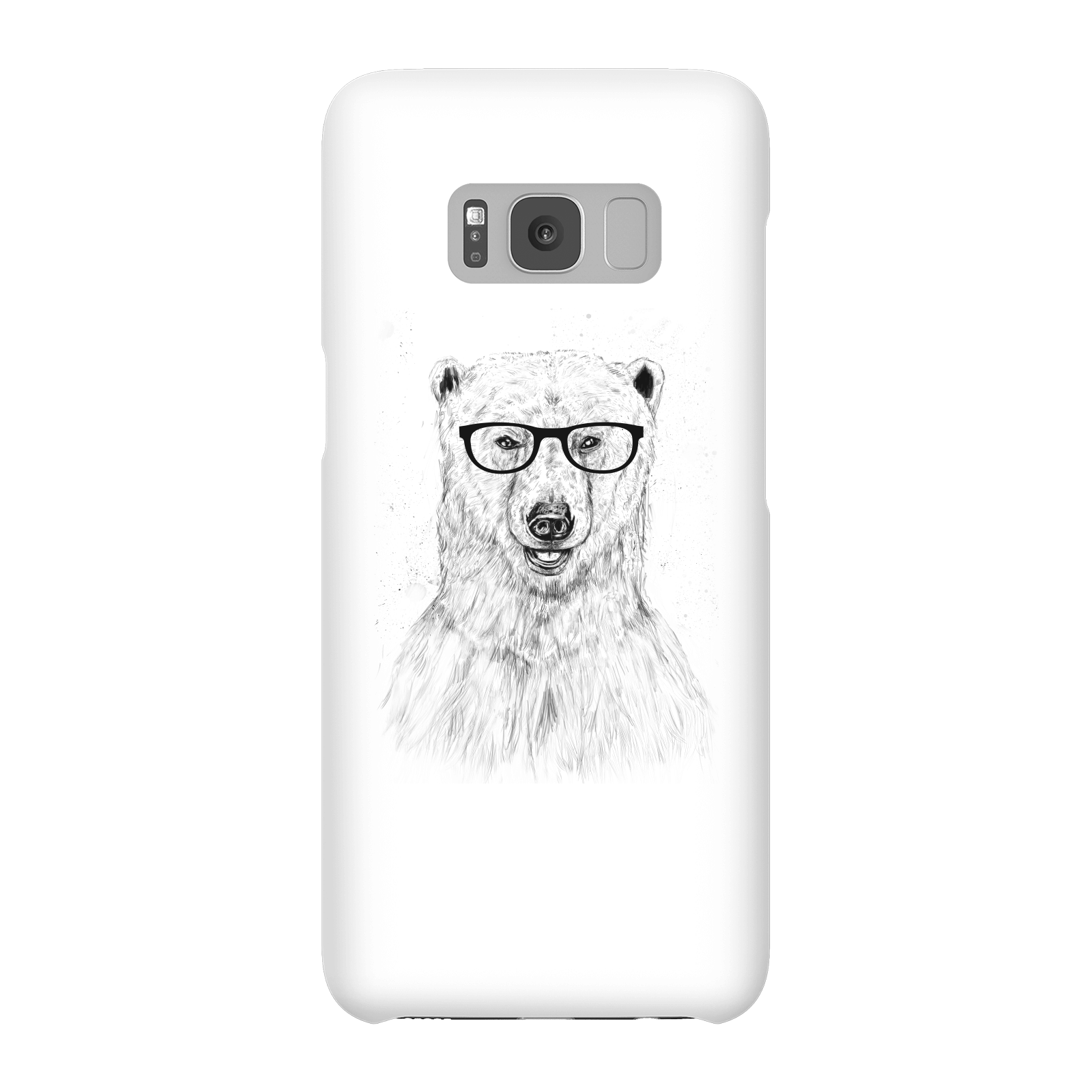 Balazs Solti Polar Bear And Glasses Phone Case for iPhone and Android - Samsung S8 - Snap Case - Gloss