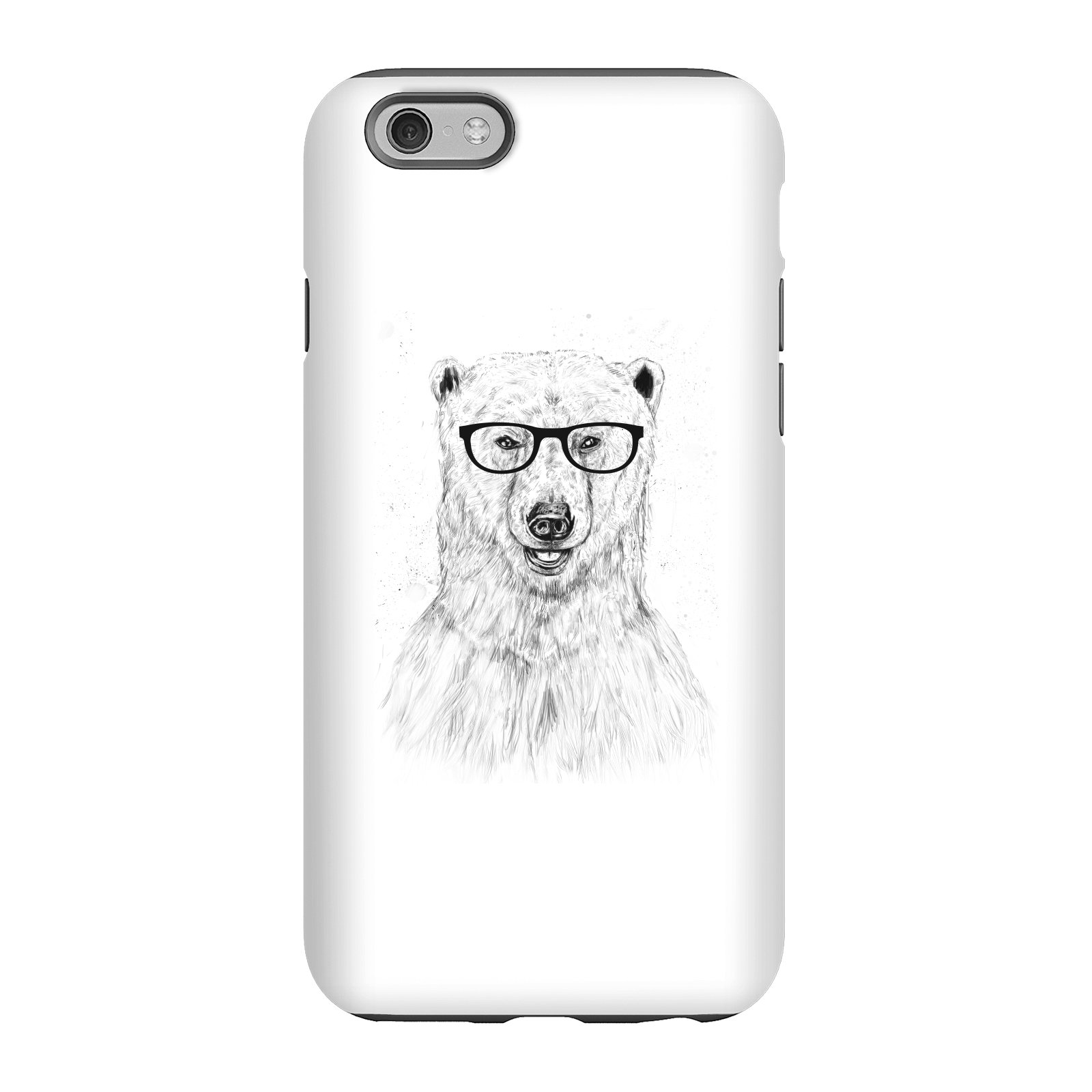 Balazs Solti Polar Bear And Glasses Phone Case for iPhone and Android - iPhone 6 - Tough Case - Gloss