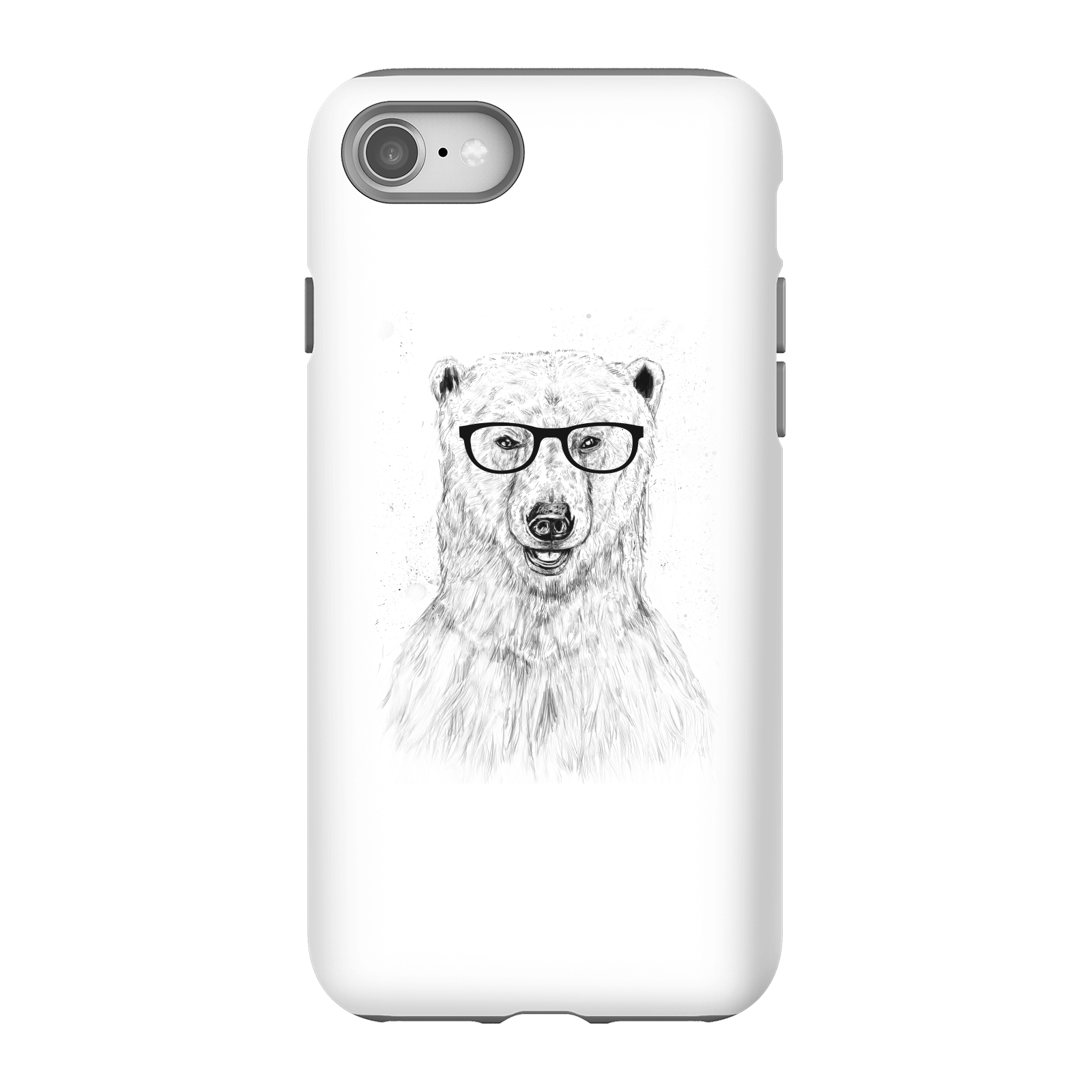 Balazs Solti Polar Bear And Glasses Phone Case for iPhone and Android - iPhone 8 - Tough Case - Gloss