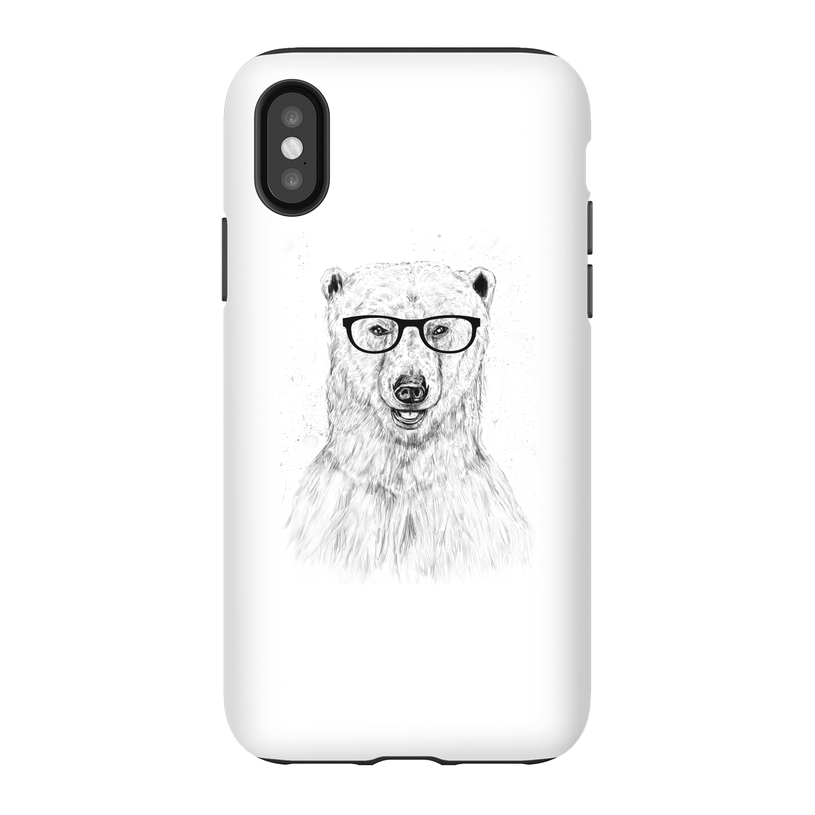 Balazs Solti Polar Bear And Glasses Phone Case for iPhone and Android - iPhone X - Tough Case - Gloss