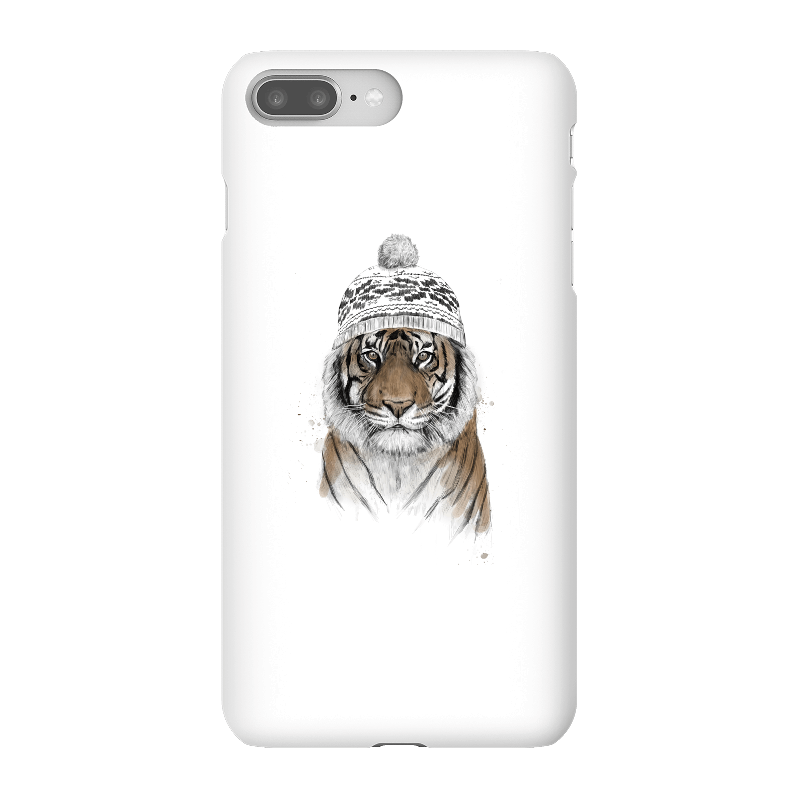 Balazs Solti Winter Tiger Phone Case for iPhone and Android - iPhone 8 Plus - Snap Case - Gloss