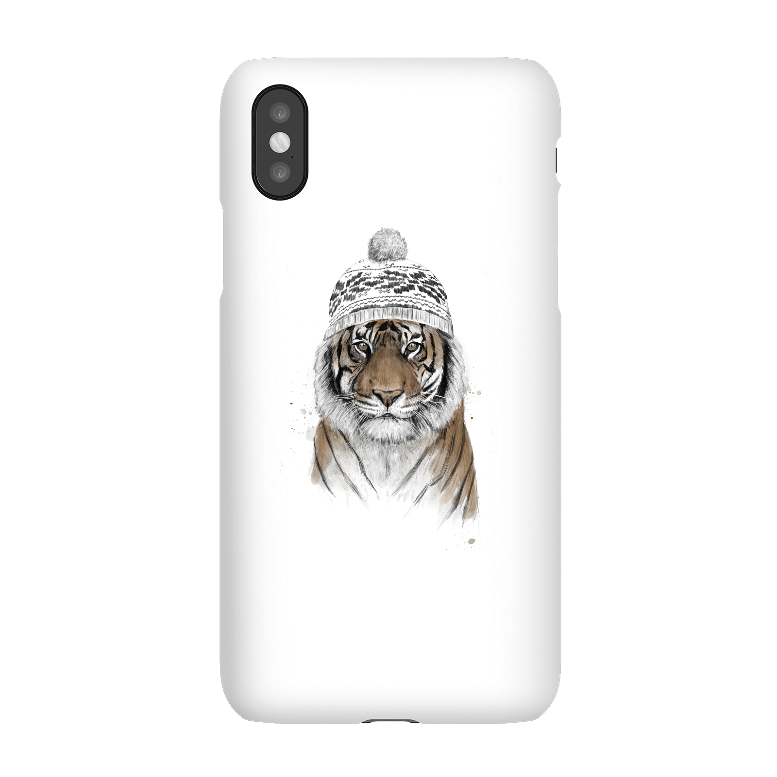 Balazs Solti Winter Tiger Phone Case for iPhone and Android - iPhone X - Snap Case - Gloss