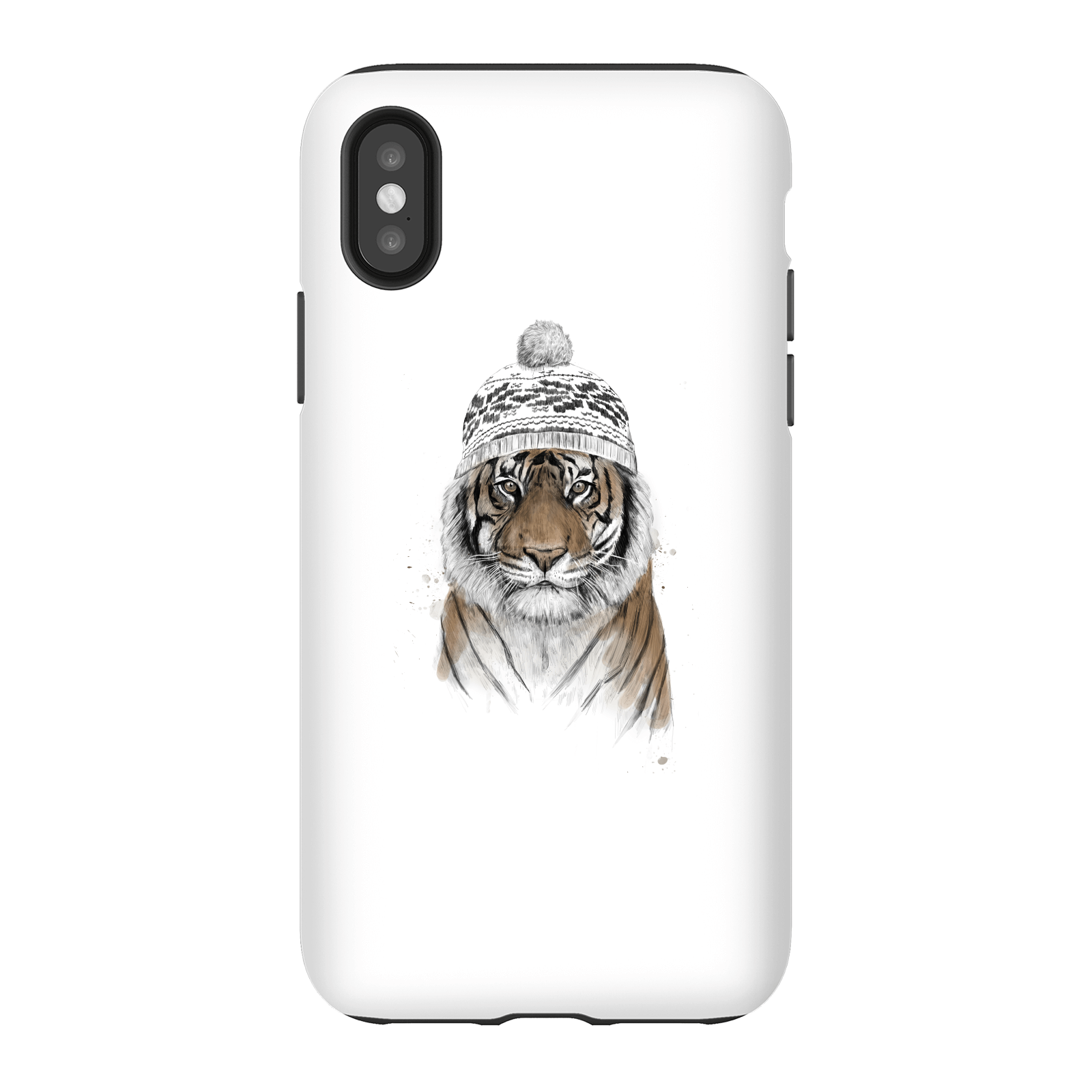 Balazs Solti Winter Tiger Phone Case for iPhone and Android - iPhone X - Tough Case - Gloss