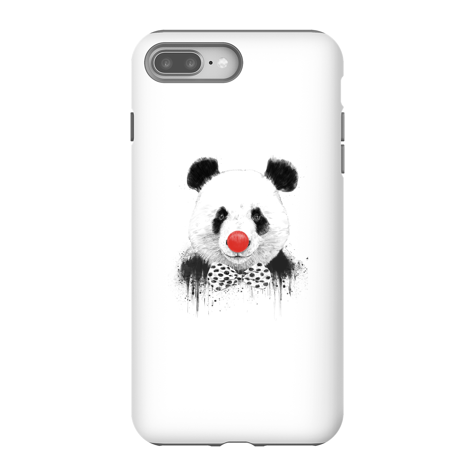 Balazs Solti Red Nosed Panda Phone Case for iPhone and Android - iPhone 8 Plus - Tough Case - Matte