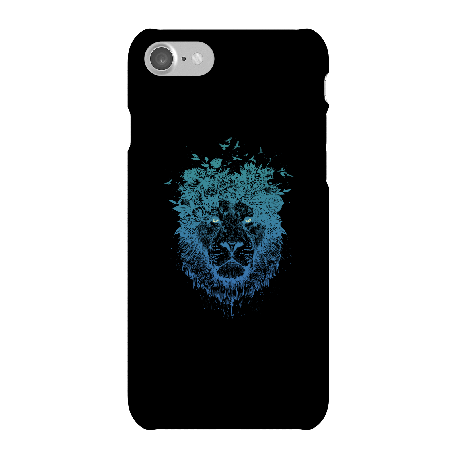 Balazs Solti Lion And Butterflies Phone Case for iPhone and Android - iPhone 7 - Snap Case - Matte