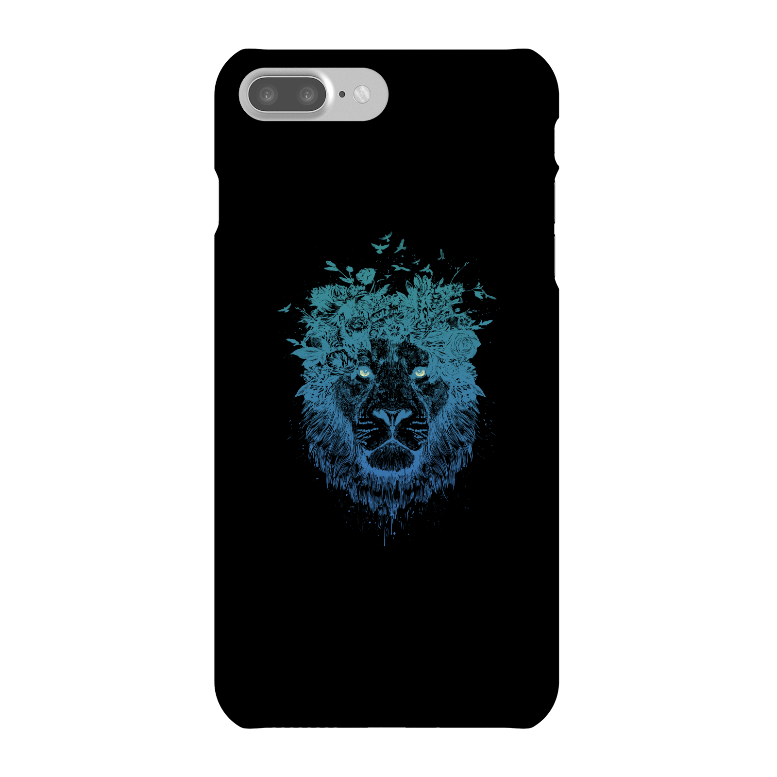 Balazs Solti Lion And Butterflies Phone Case for iPhone and Android - iPhone 7 Plus - Snap Case - Matte