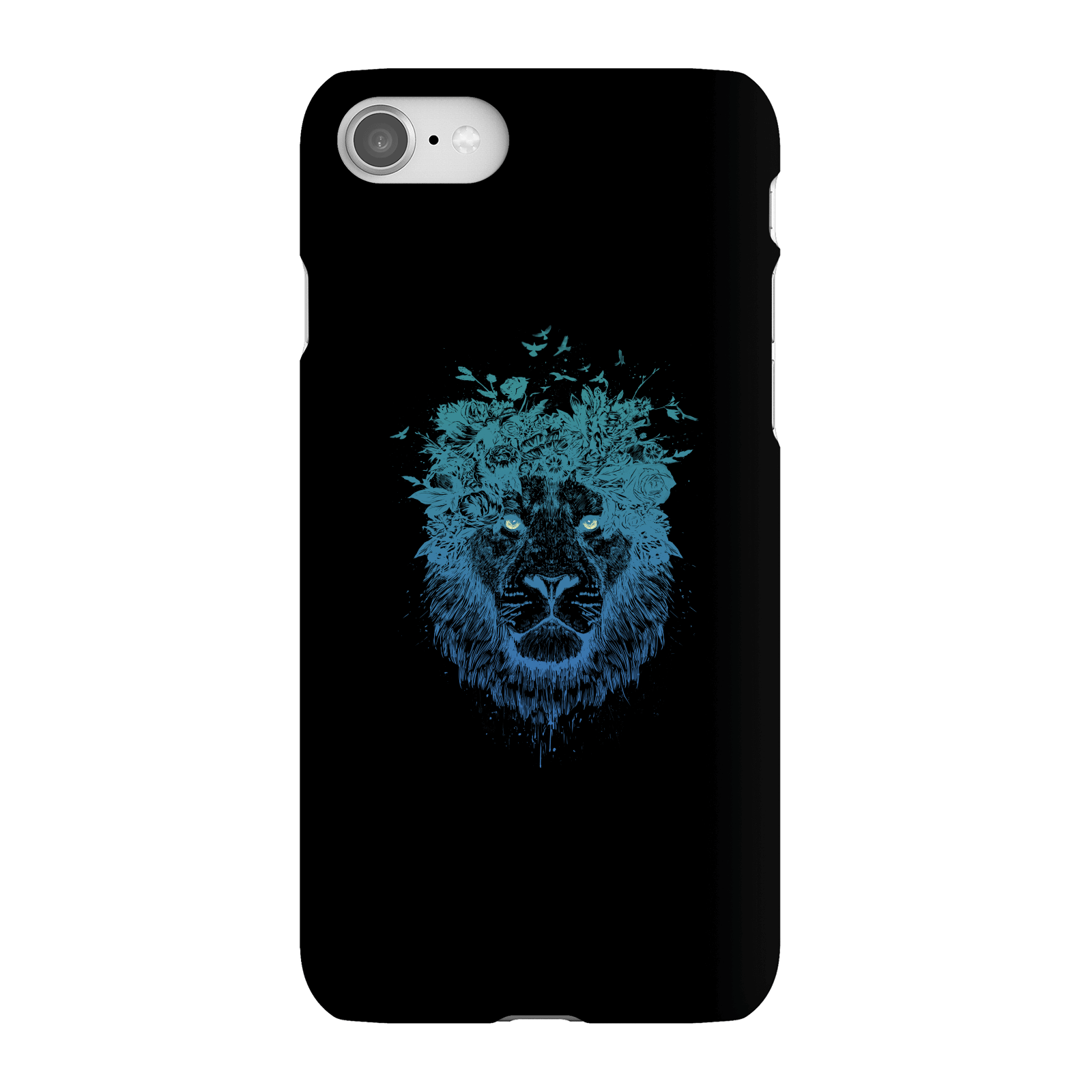 Balazs Solti Lion And Butterflies Phone Case for iPhone and Android - iPhone 8 - Snap Case - Matte