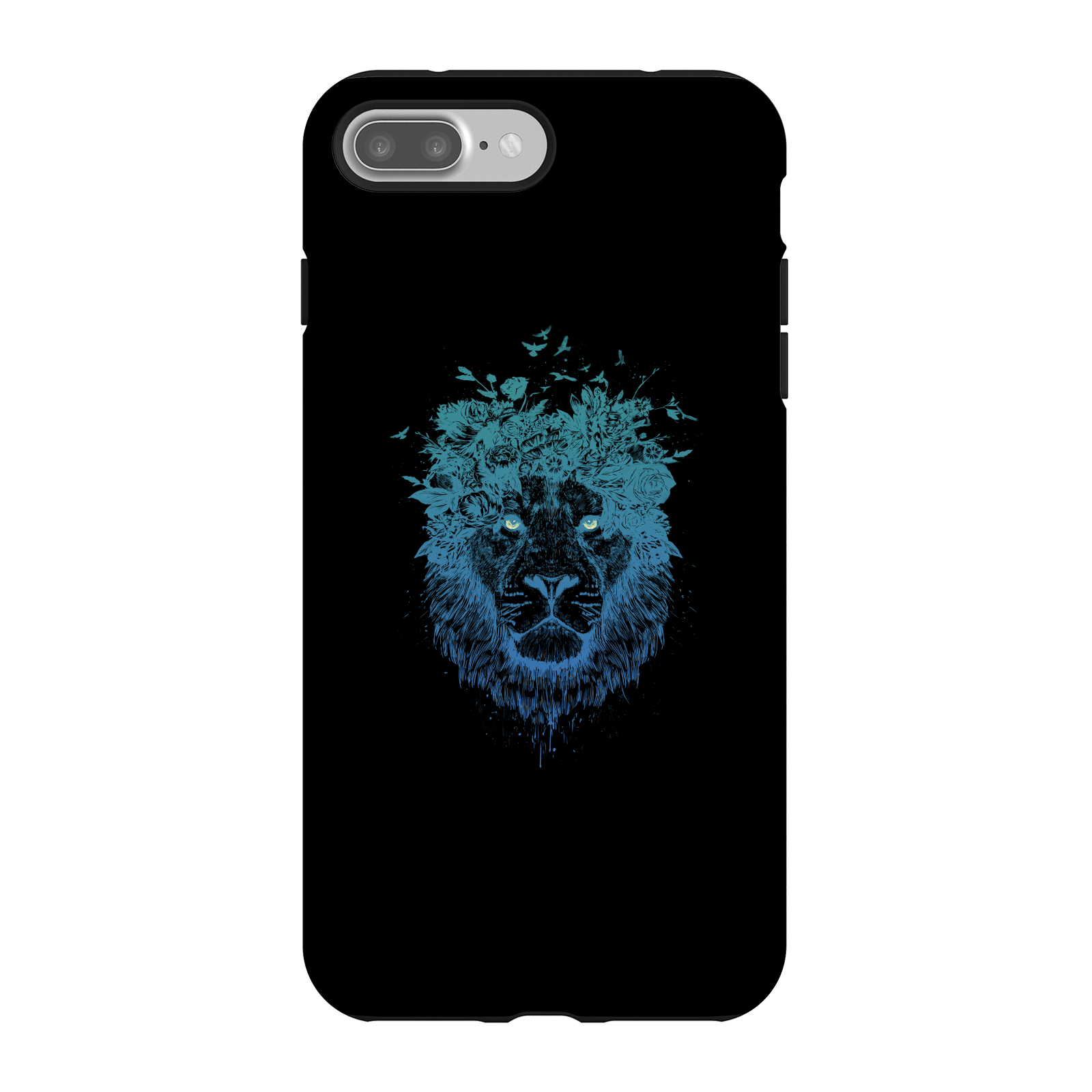 Balazs Solti Lion And Butterflies Phone Case for iPhone and Android - iPhone 7 Plus - Tough Case - Matte
