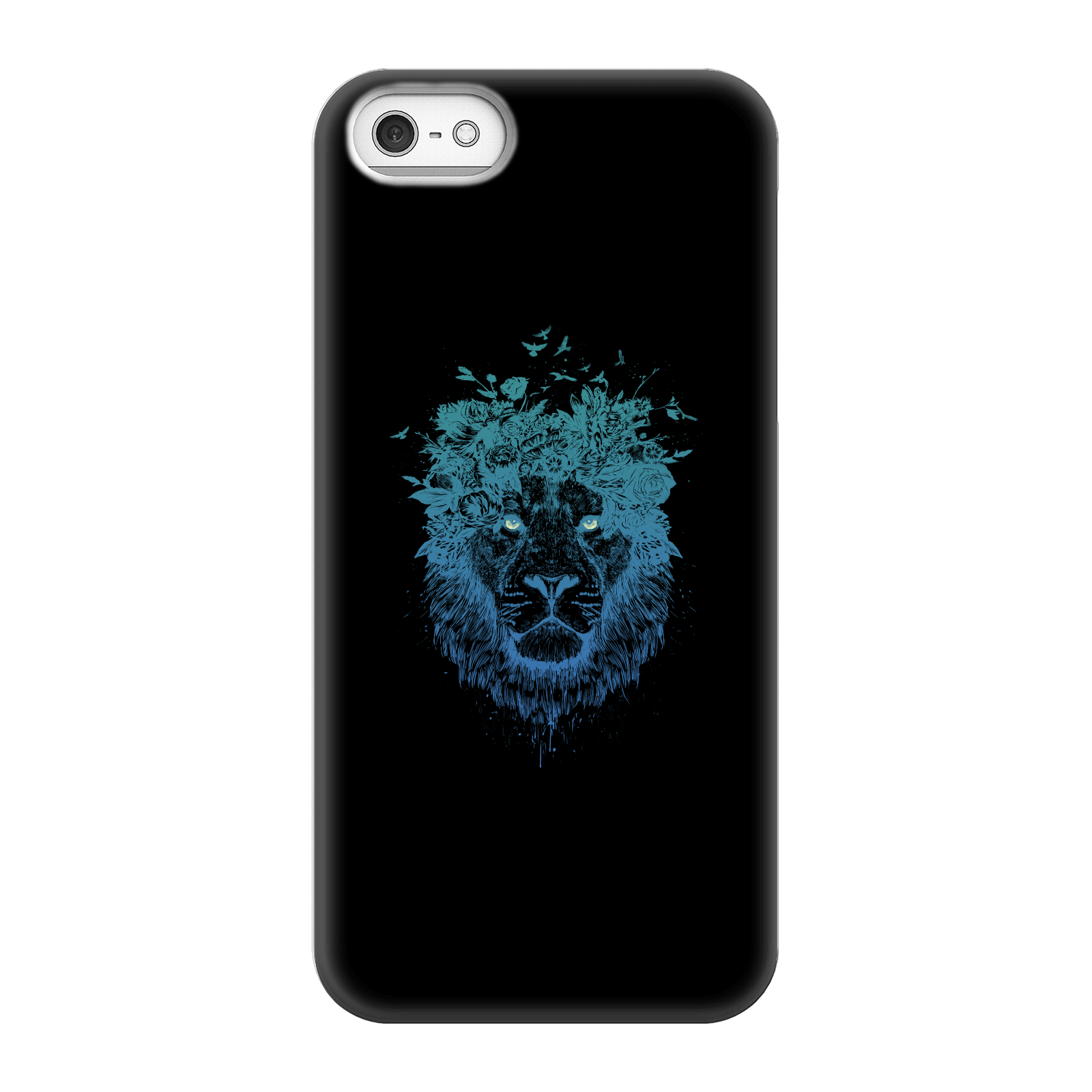 Balazs Solti Lion And Butterflies Phone Case for iPhone and Android - iPhone 5/5s - Snap Case - Gloss