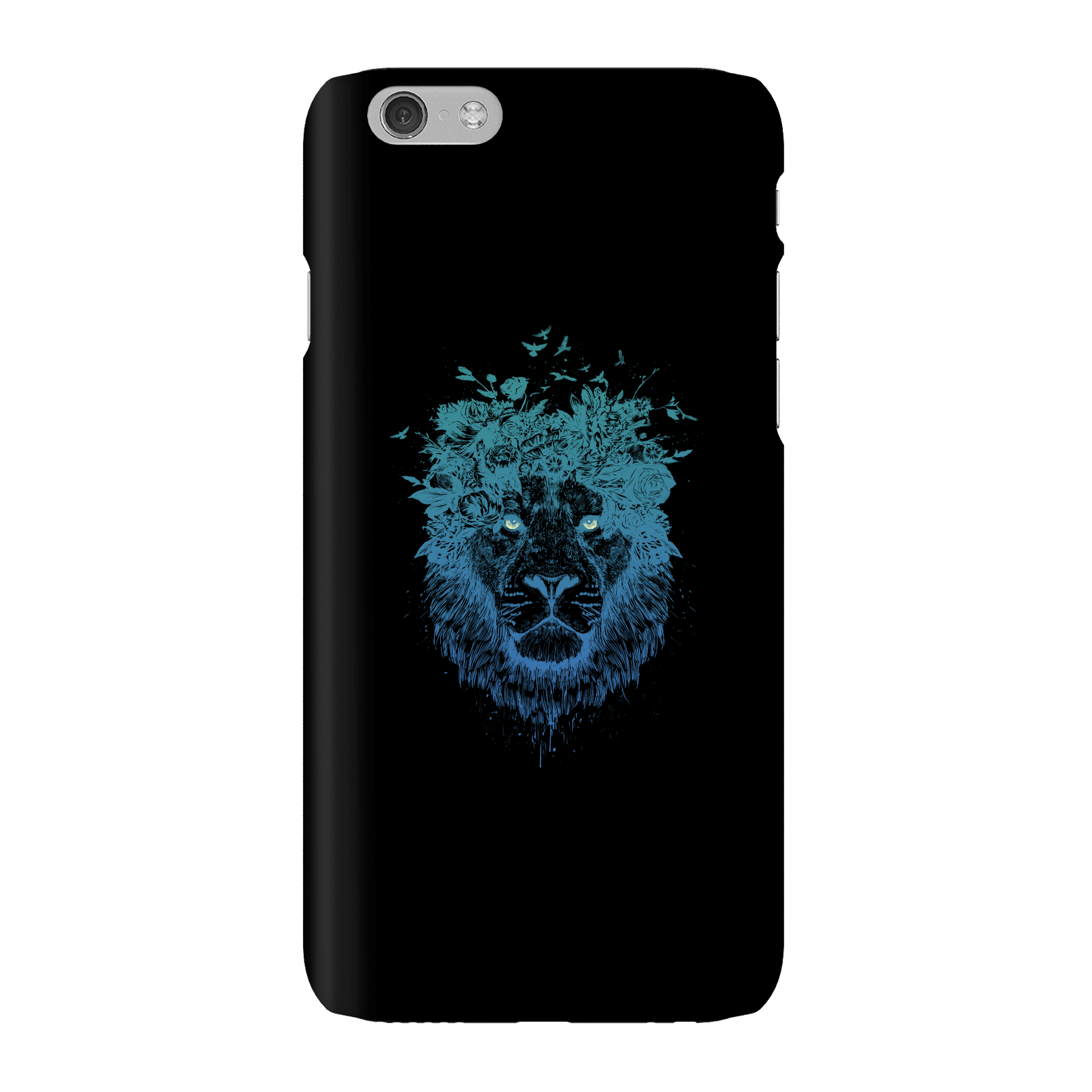 Balazs Solti Lion And Butterflies Phone Case for iPhone and Android - iPhone 6 - Snap Case - Gloss