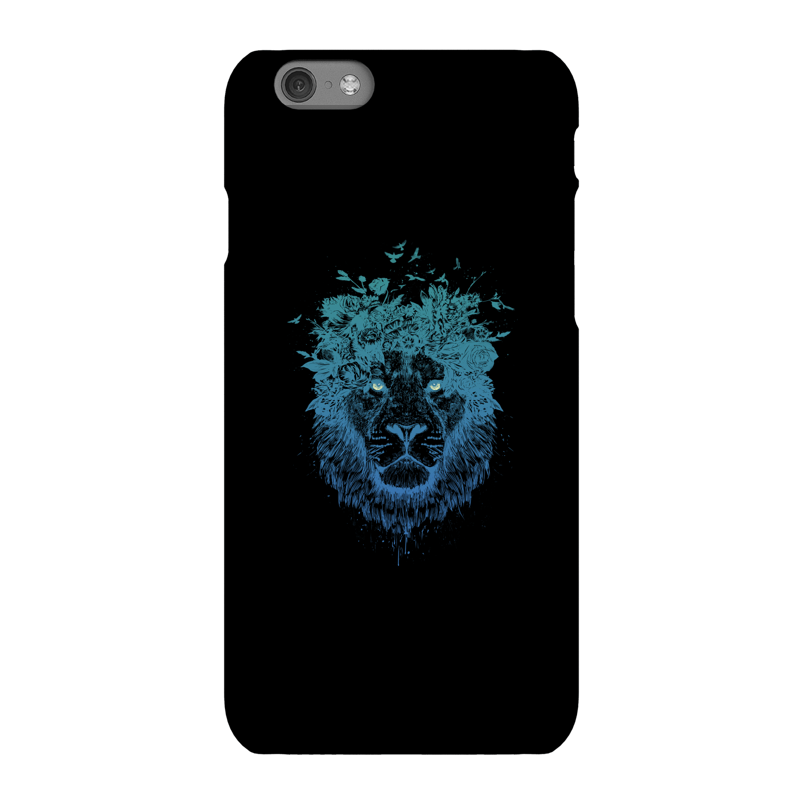 Balazs Solti Lion And Butterflies Phone Case for iPhone and Android - iPhone 6S - Snap Case - Gloss