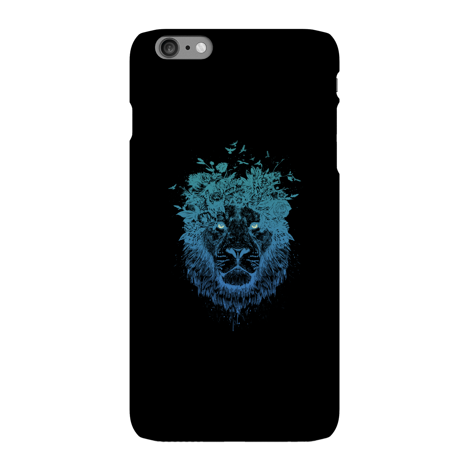 Balazs Solti Lion And Butterflies Phone Case for iPhone and Android - iPhone 6 Plus - Snap Case - Gloss
