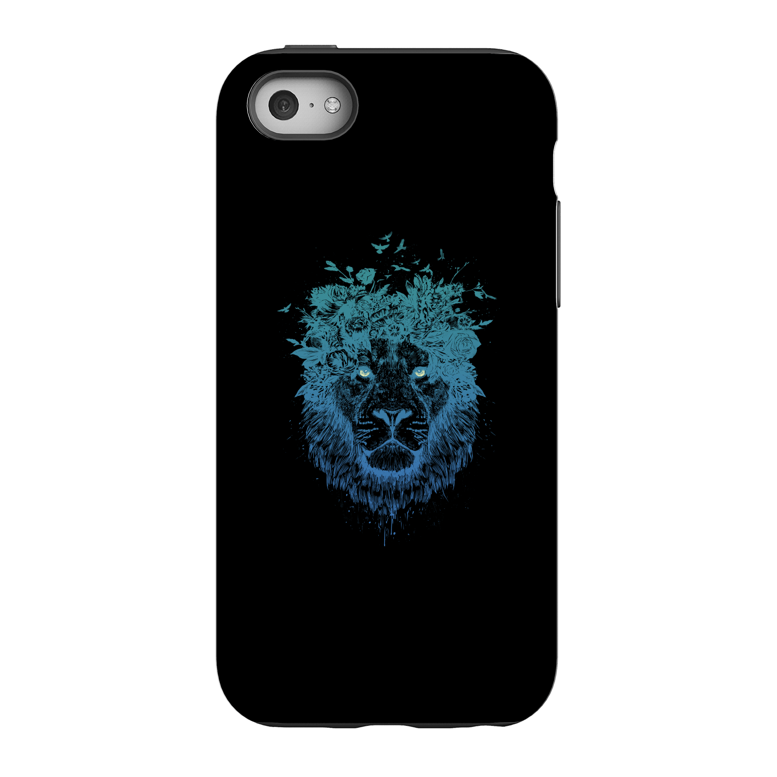 Balazs Solti Lion And Butterflies Phone Case for iPhone and Android - iPhone 5C - Tough Case - Gloss