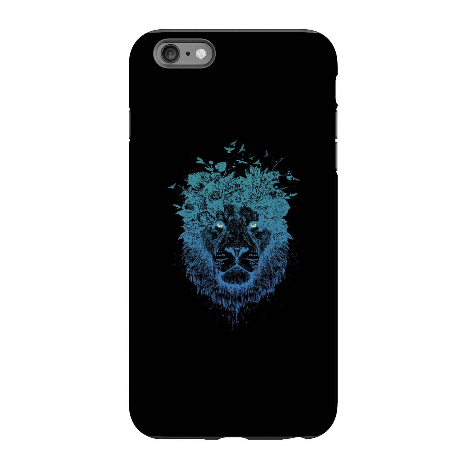 Balazs Solti Lion And Butterflies Phone Case for iPhone and Android - iPhone 6 Plus - Tough Case - Gloss