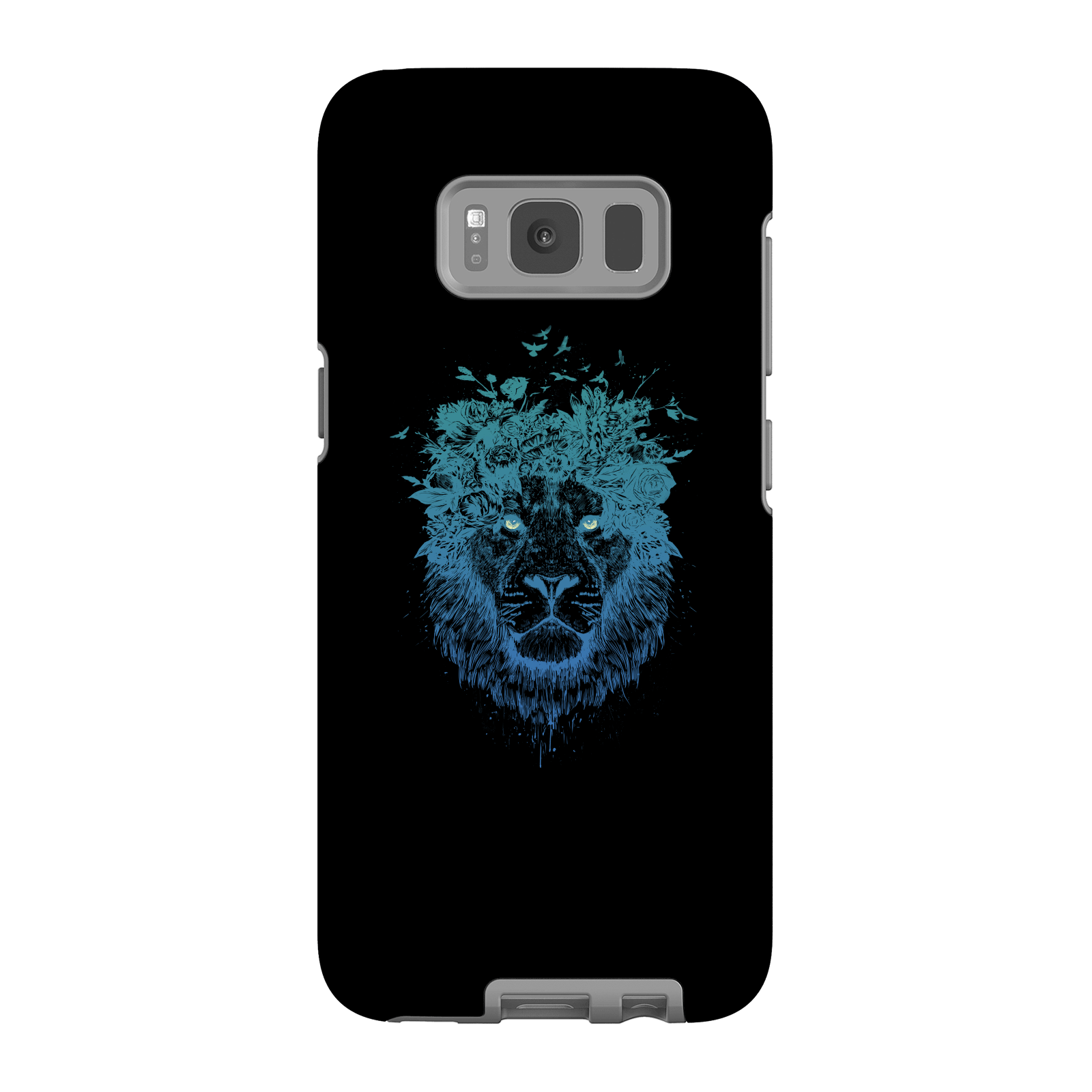 Balazs Solti Lion And Butterflies Phone Case for iPhone and Android - Samsung S8 - Tough Case - Gloss