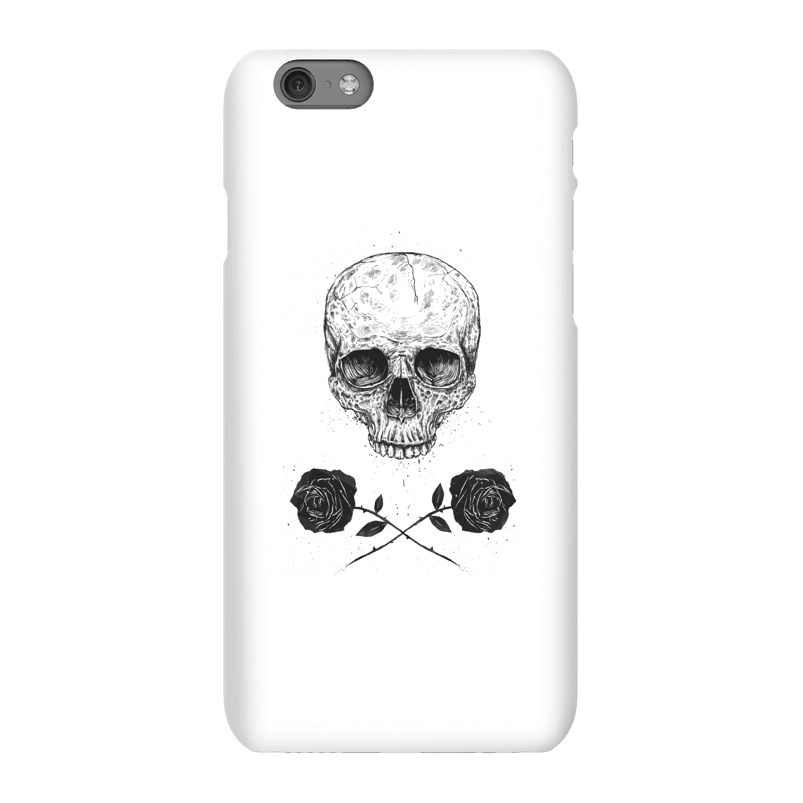 Balazs Solti Skull And Roses Phone Case for iPhone and Android - iPhone 6S - Snap Case - Matte