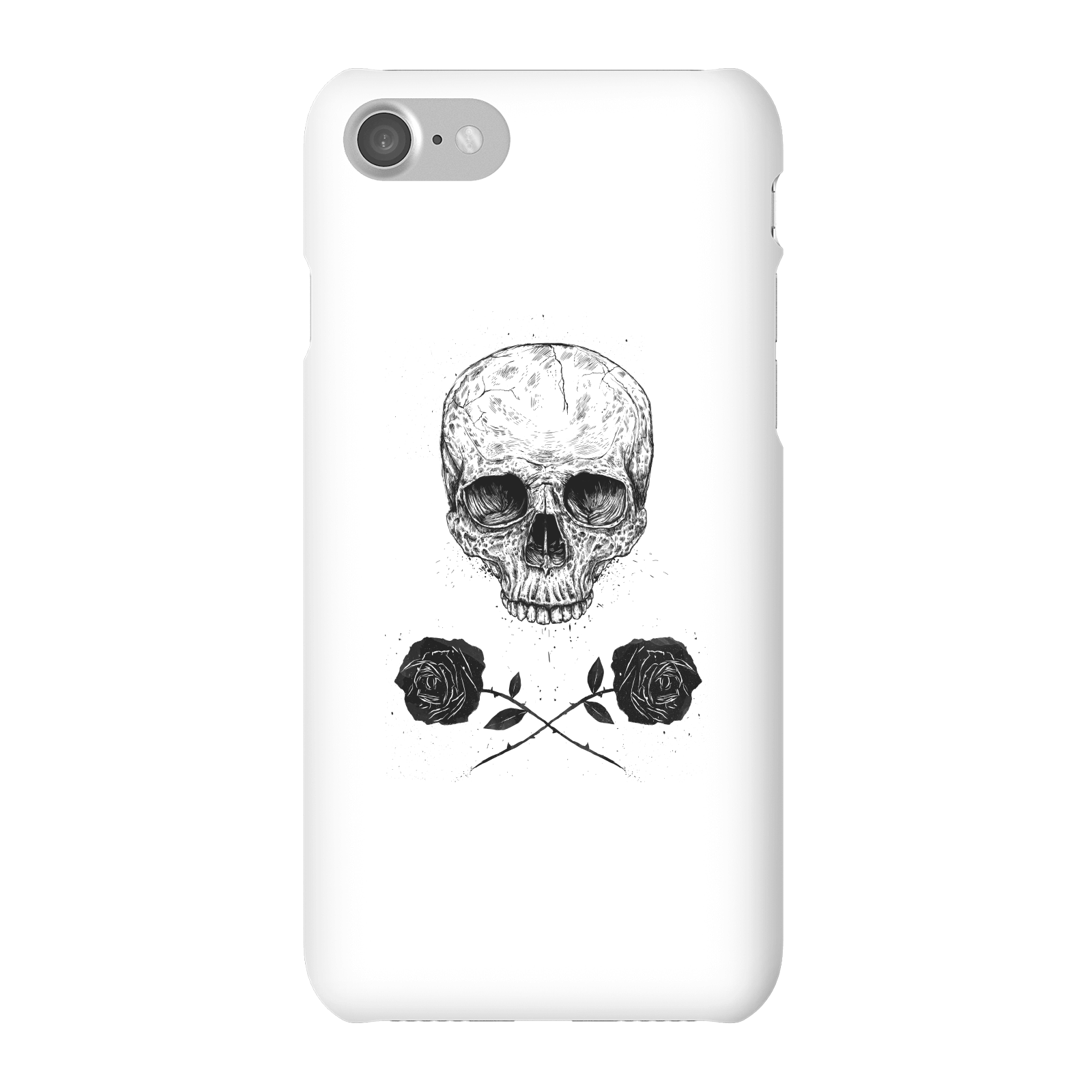 Balazs Solti Skull And Roses Phone Case for iPhone and Android - iPhone 7 - Snap Case - Matte