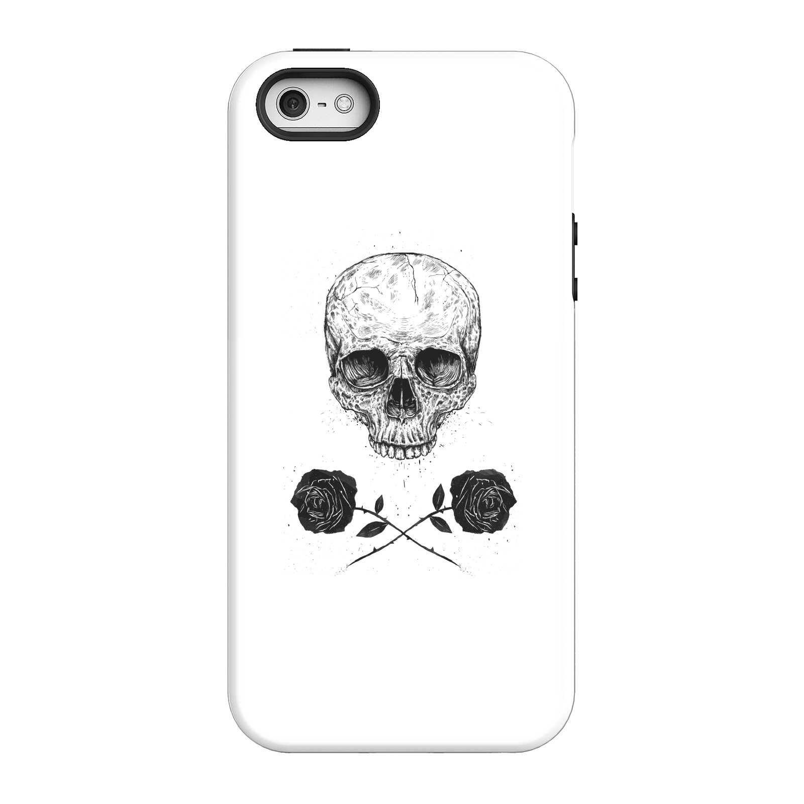 Balazs Solti Skull And Roses Phone Case for iPhone and Android - iPhone 5/5s - Tough Case - Matte