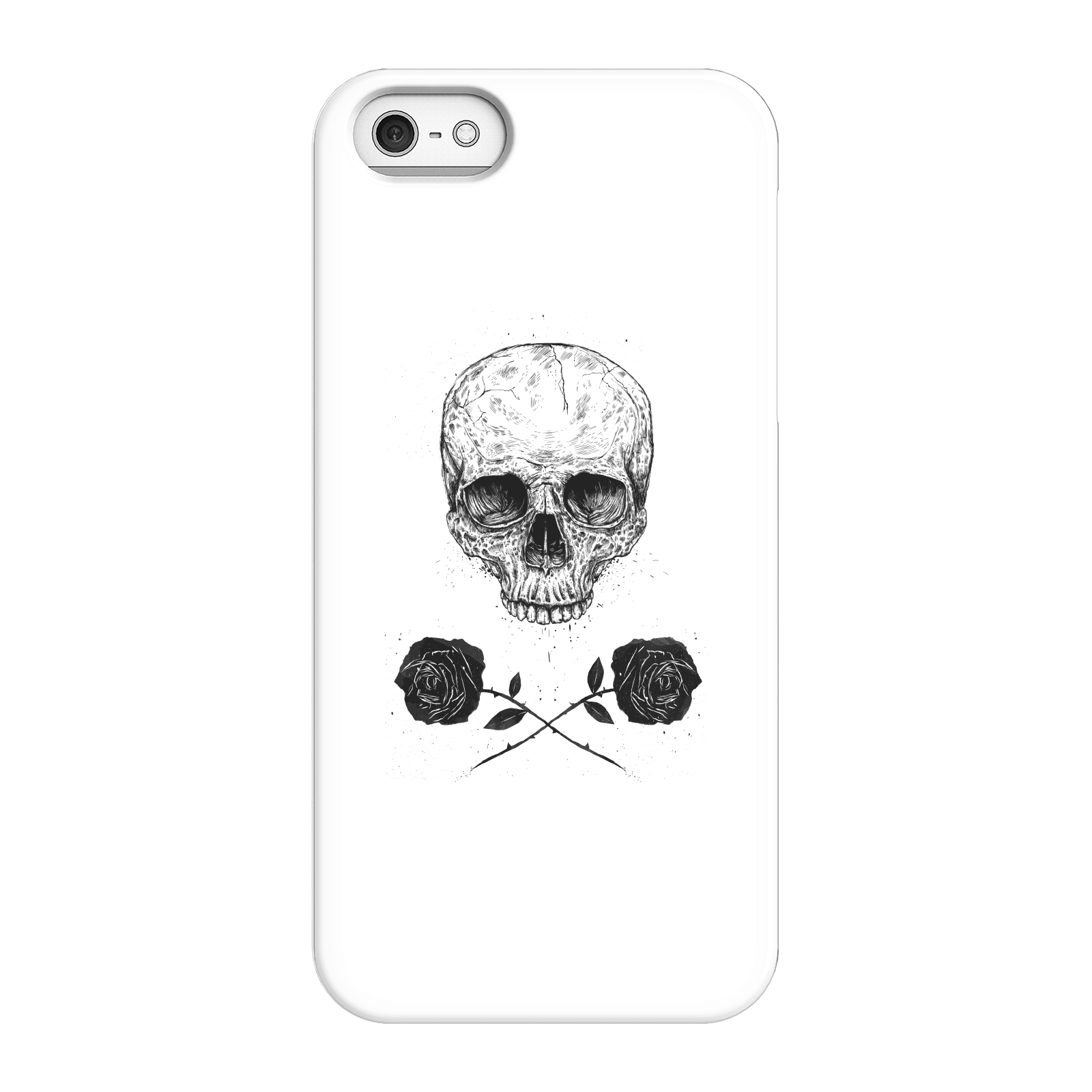 Balazs Solti Skull And Roses Phone Case for iPhone and Android - iPhone 5/5s - Snap Case - Gloss