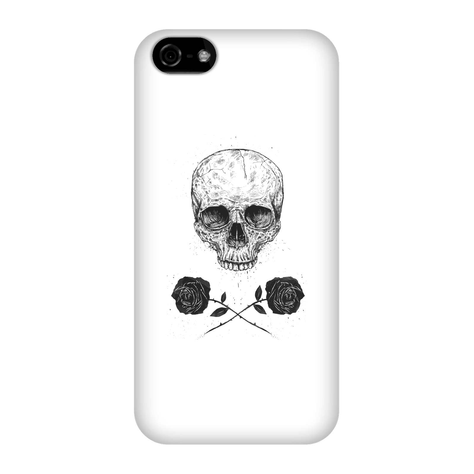 Balazs Solti Skull And Roses Phone Case for iPhone and Android - iPhone 5C - Snap Case - Gloss
