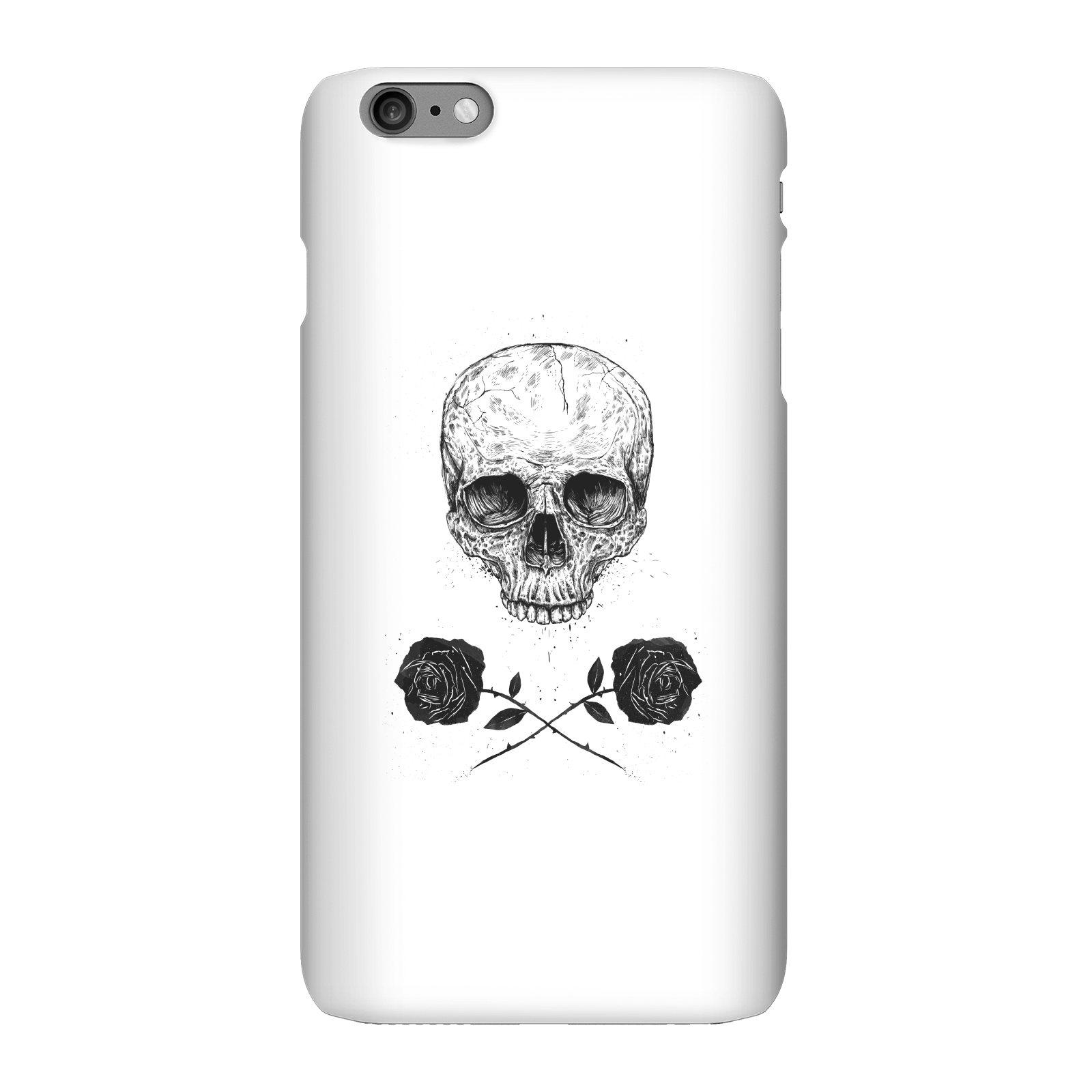Balazs Solti Skull And Roses Phone Case for iPhone and Android - iPhone 6 Plus - Snap Case - Gloss