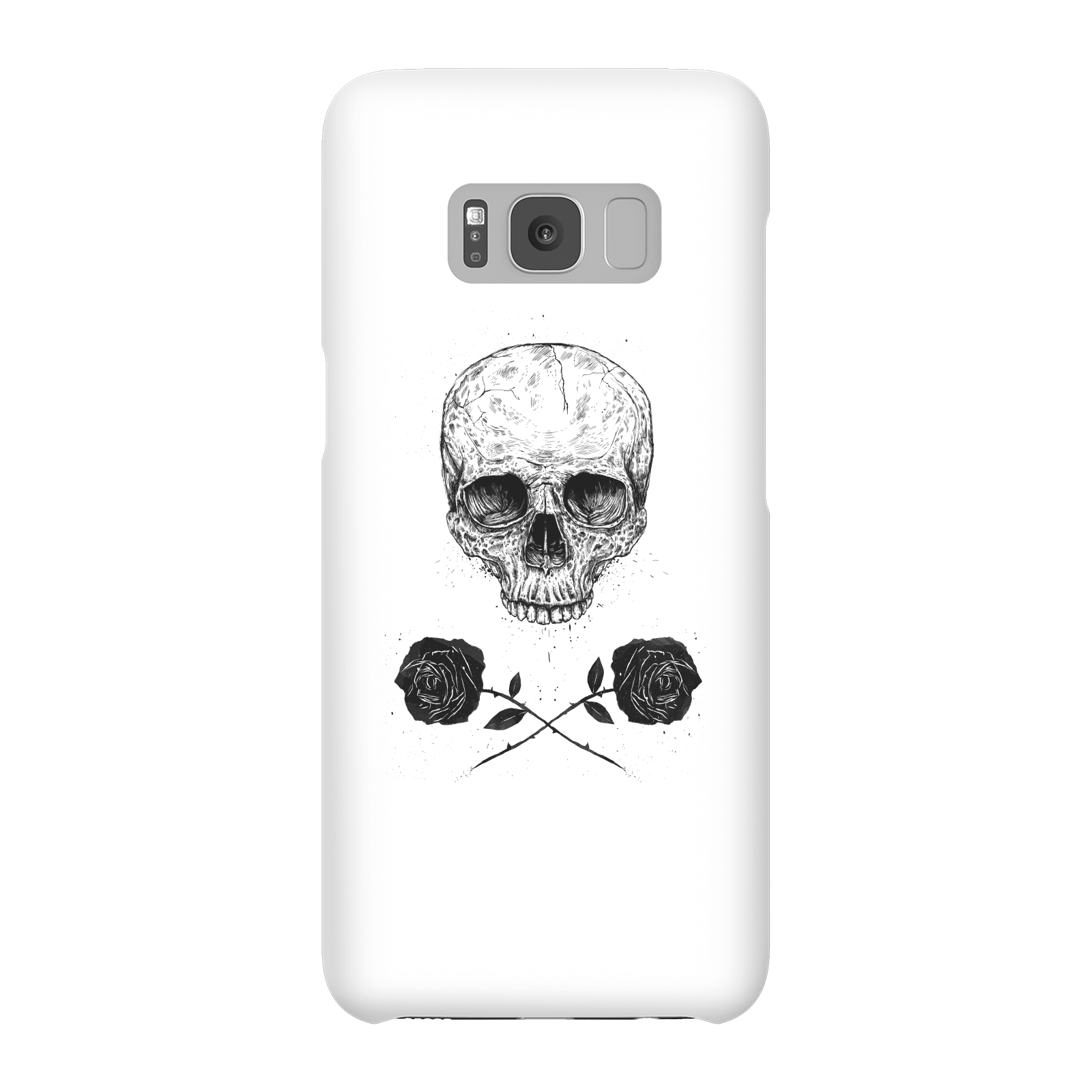 Balazs Solti Skull And Roses Phone Case for iPhone and Android - Samsung S8 - Snap Case - Gloss