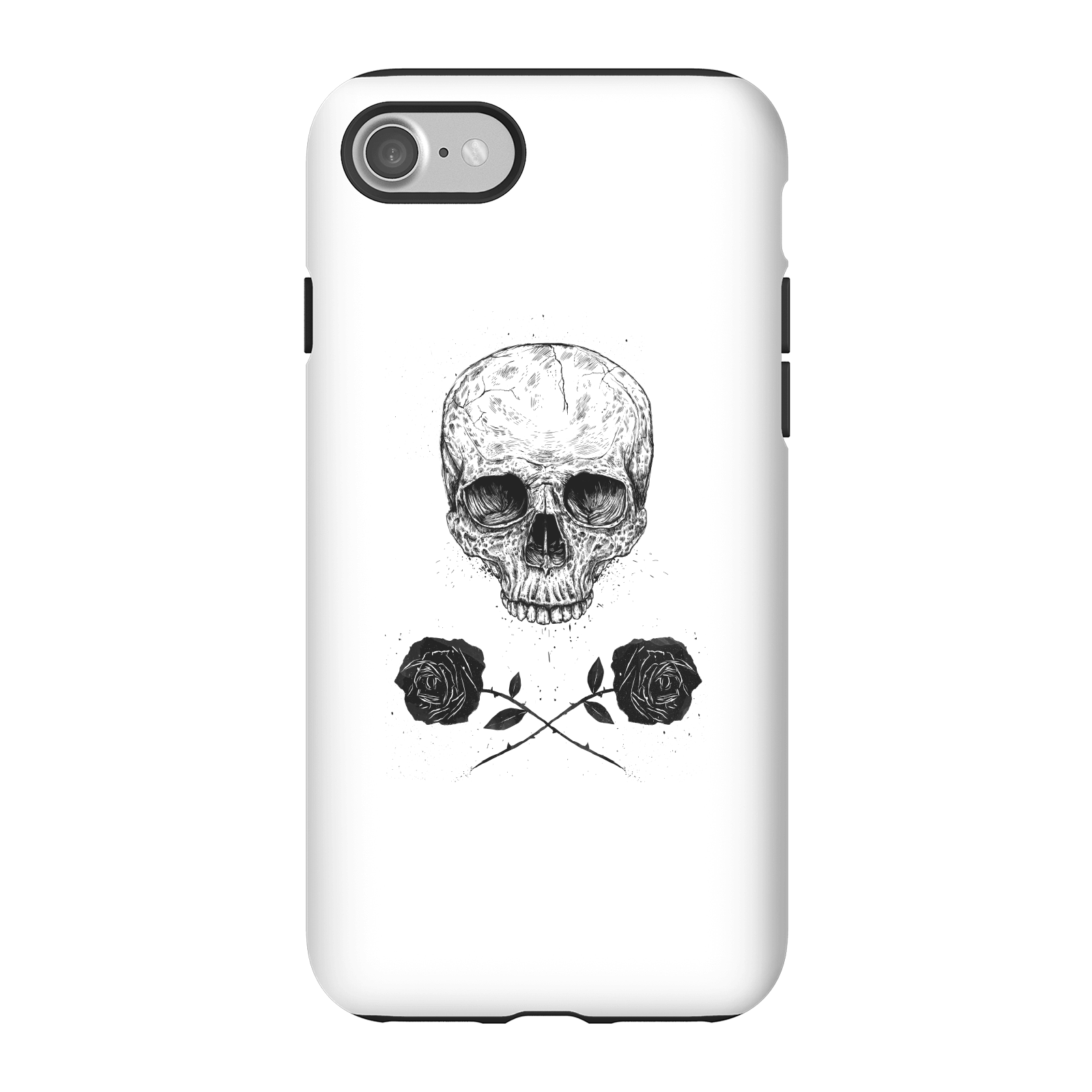 Balazs Solti Skull And Roses Phone Case for iPhone and Android - iPhone 7 - Tough Case - Gloss