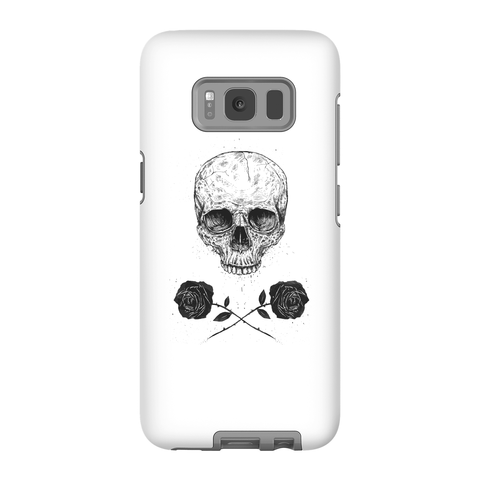 Balazs Solti Skull And Roses Phone Case for iPhone and Android - Samsung S8 - Tough Case - Gloss